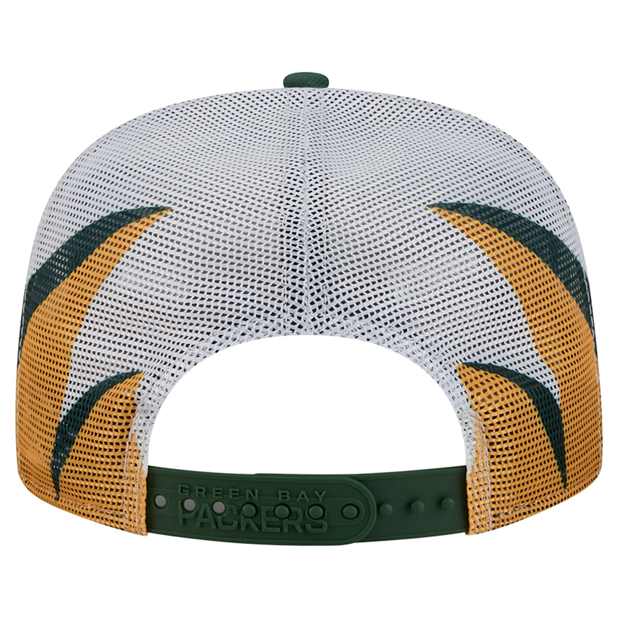 Casquette trucker New Era verte et or Green Bay Packers 9FIFTY à fermeture snapback pour homme