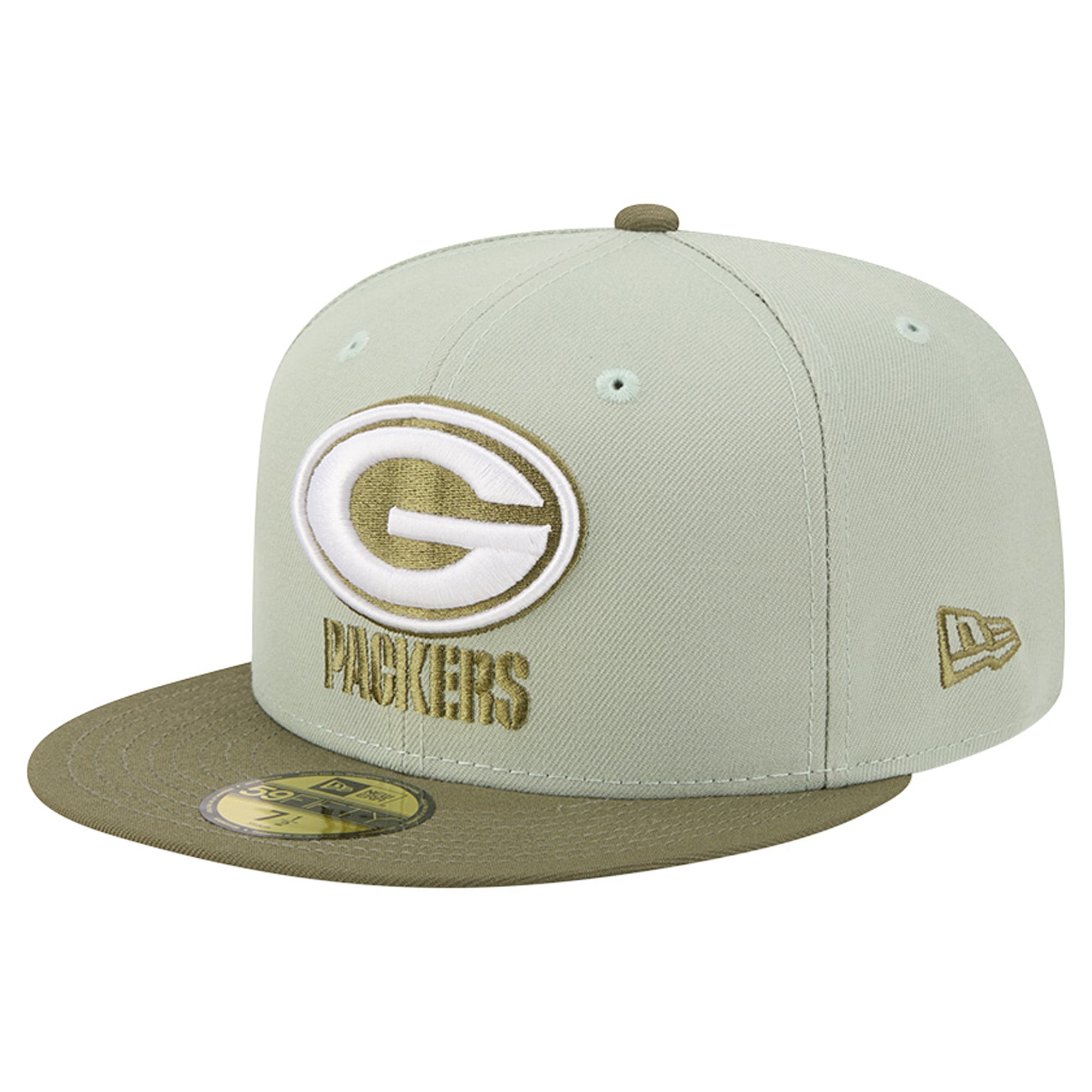 Casquette ajustée New Era Bay Packers 59FIFTY pour homme, coloris vert clair/vert olive