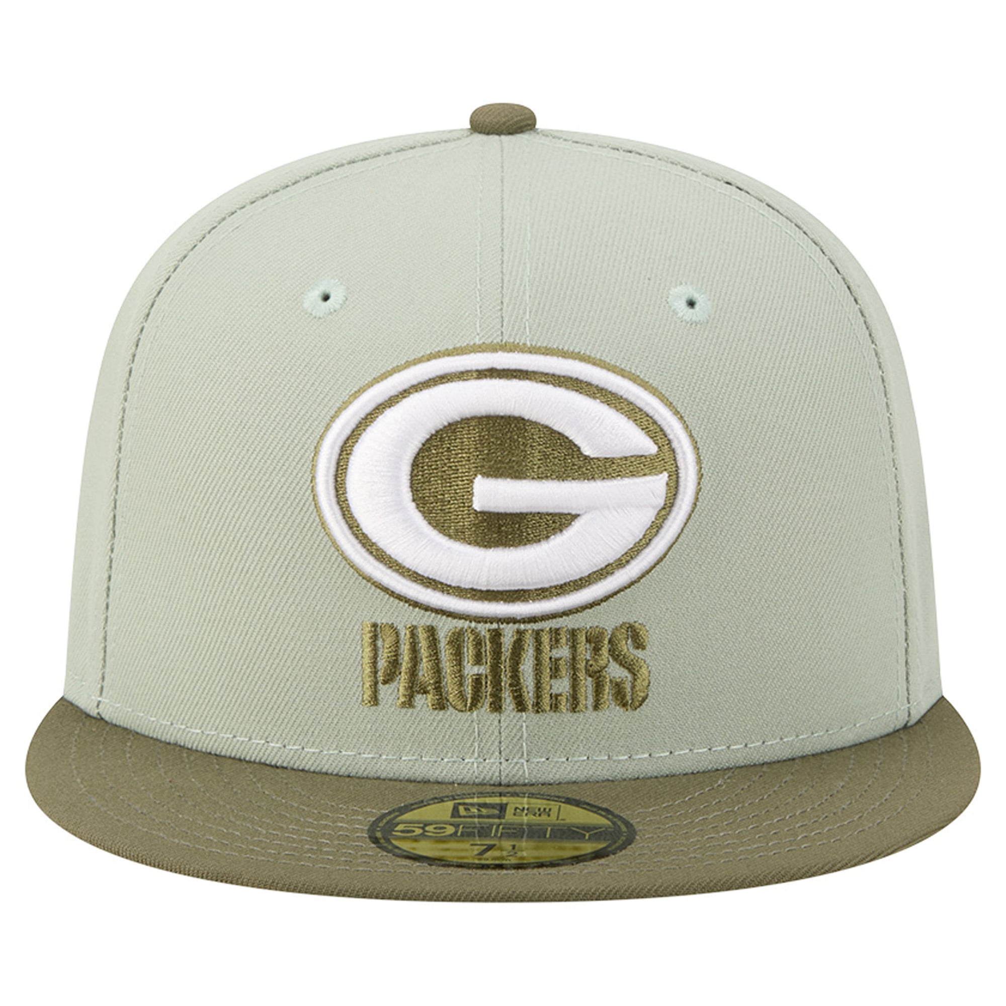Casquette ajustée New Era Bay Packers 59FIFTY pour homme, coloris vert clair/vert olive