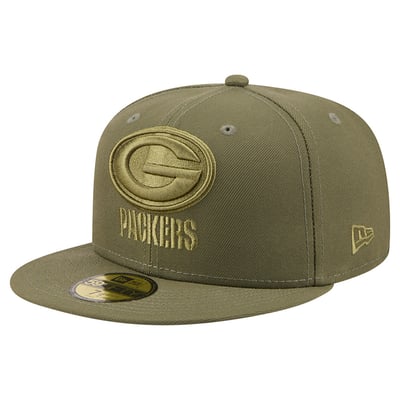 Green Bay Packers New Era Color Pack 59FIFTY Fitted Hat - Olive