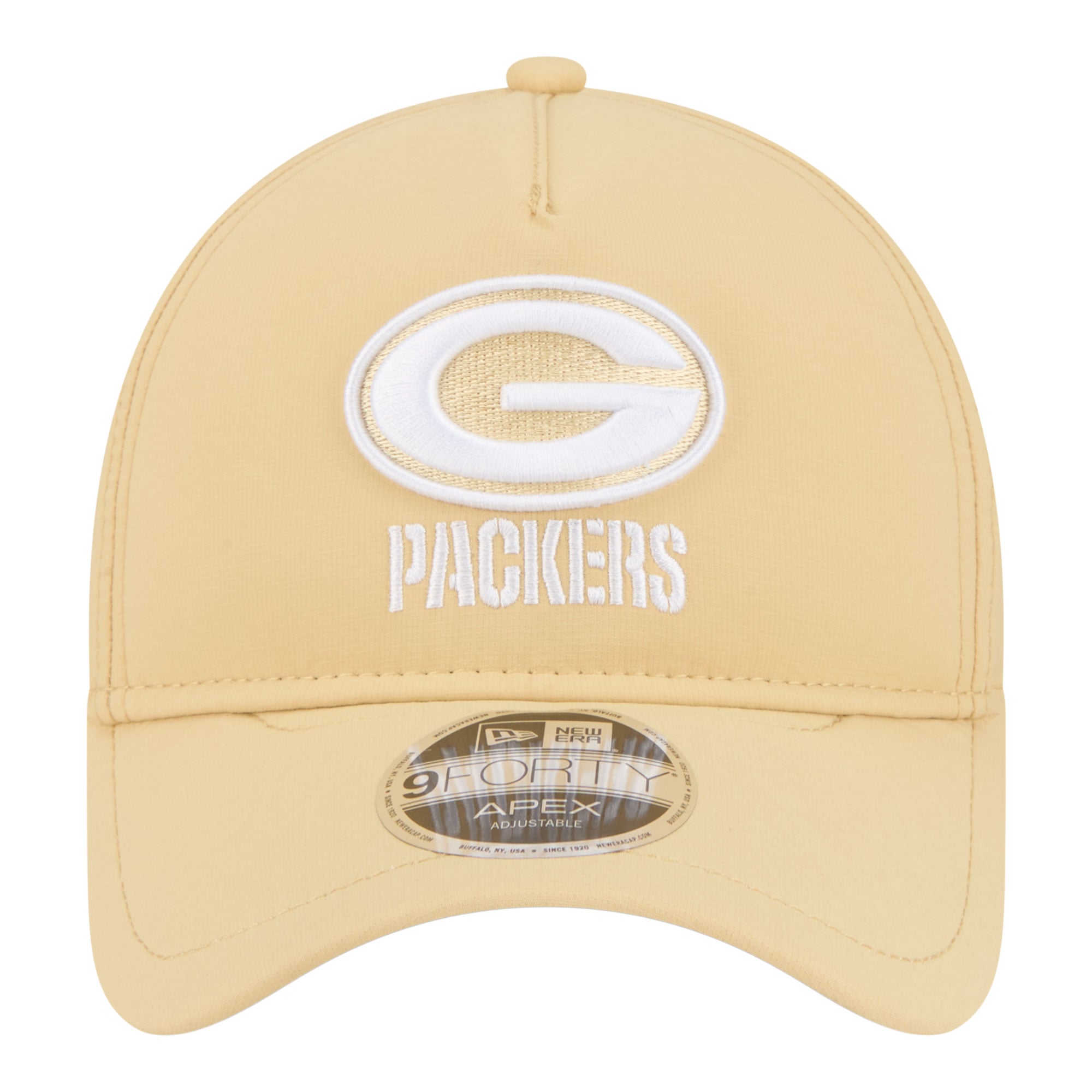 Casquette ajustable New Era Apex 9FORTY beige Green Bay Packers pour homme