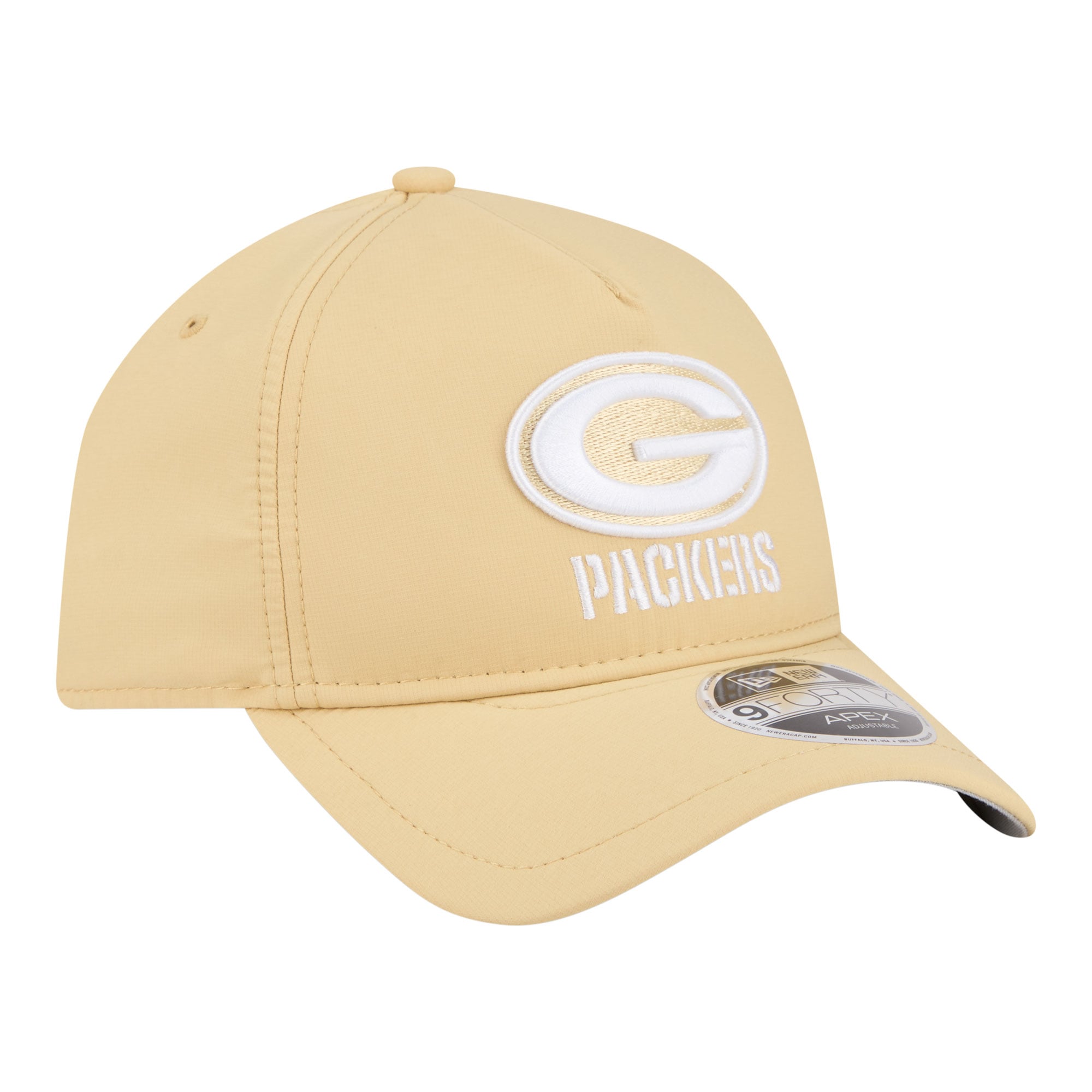 Men's New Era  Tan Green Bay Packers Apex 9FORTY Adjustable Hat