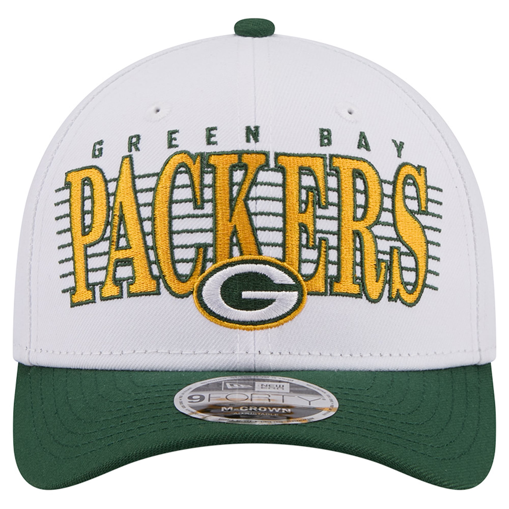 Casquette ajustable New Era blanche Green Bay Packers Loyal 9FORTY M-Crown pour homme