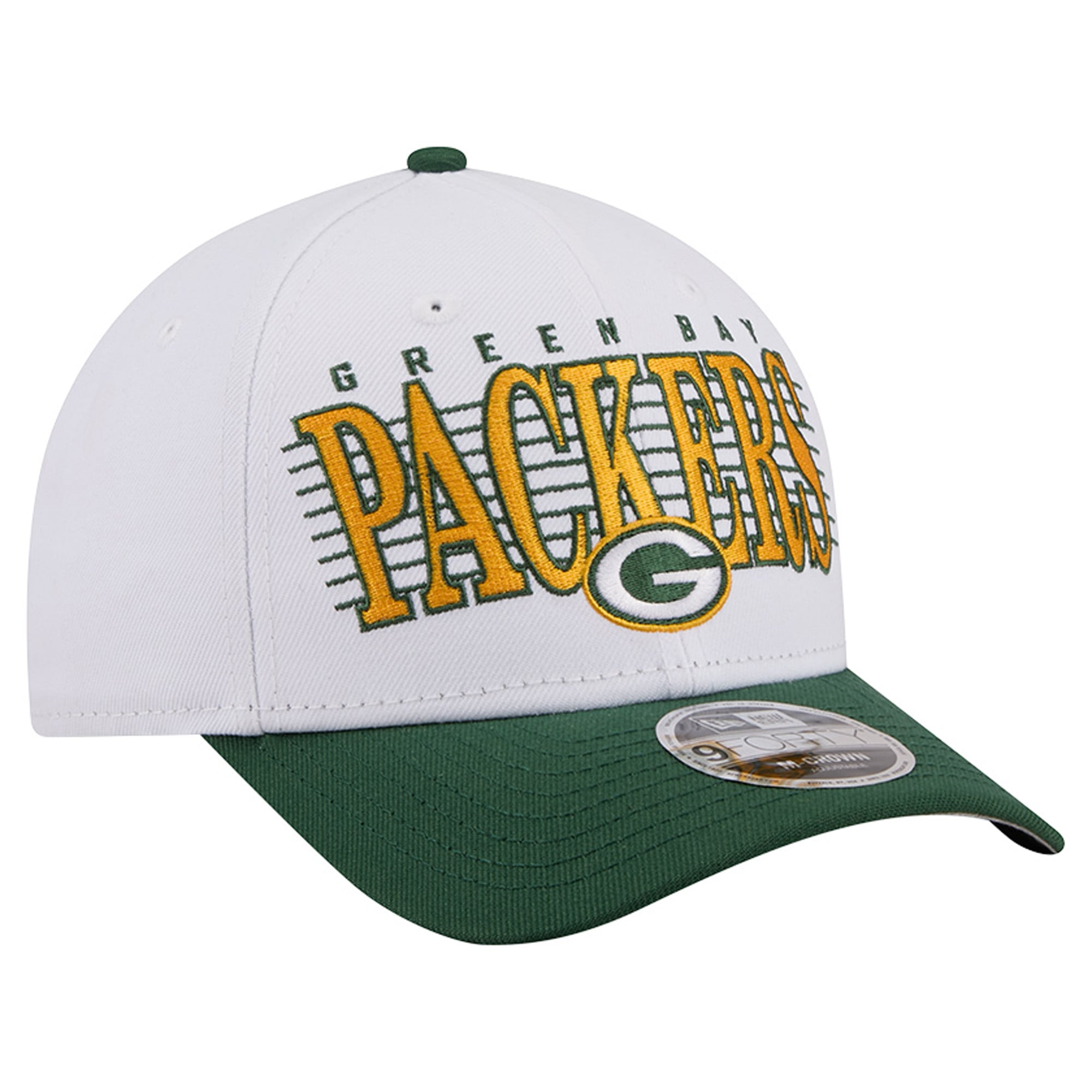 Casquette ajustable New Era blanche Green Bay Packers Loyal 9FORTY M-Crown pour homme