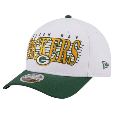 Green Bay Packers New Era Loyal 9FORTY M-Crown Adjustable Hat - White