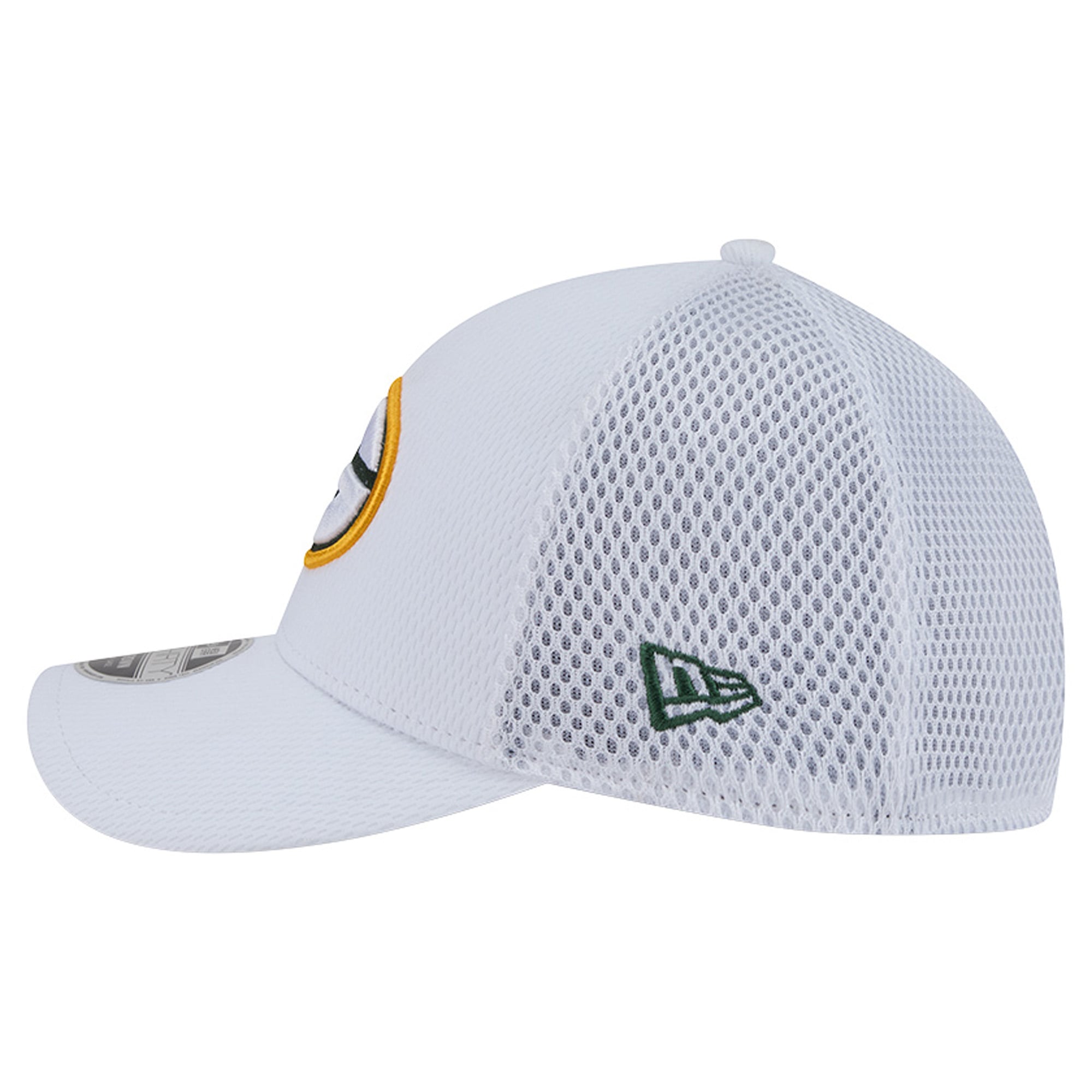 Men's New Era White/Green Green Bay Packers Dash 39THIRTY M-Crown Flex Hat