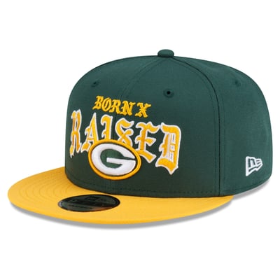 Green Bay Packers New Era x Born x Raised 9FIFTY Snapback Hat - Green/Gold
