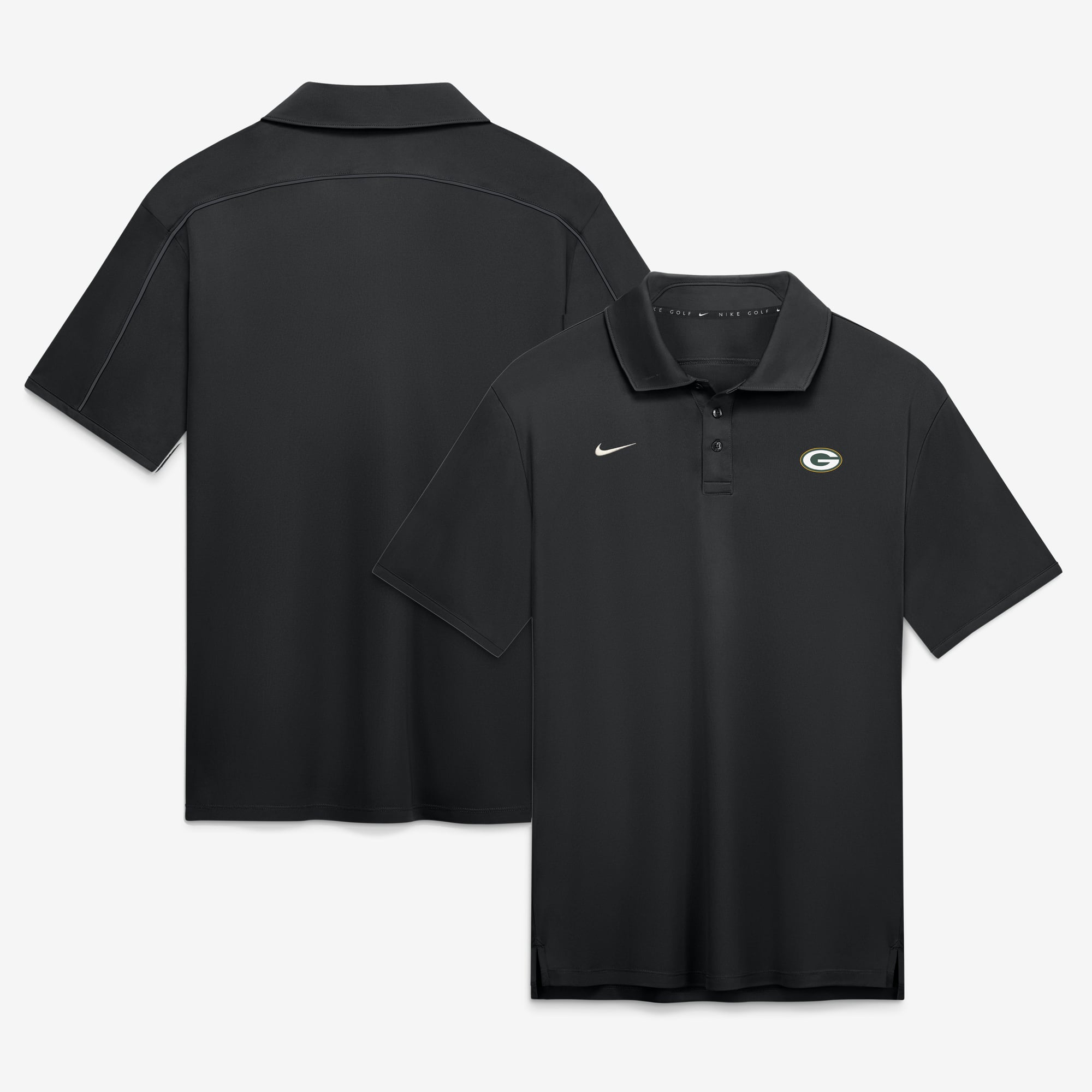 Polo Nike Green Bay Packers noir uni Dri-FIT pour homme