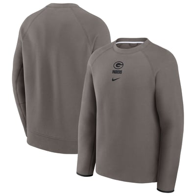  Green Bay Packers Nike Tech Fleece Raglan Sweatshirt - Charcoal