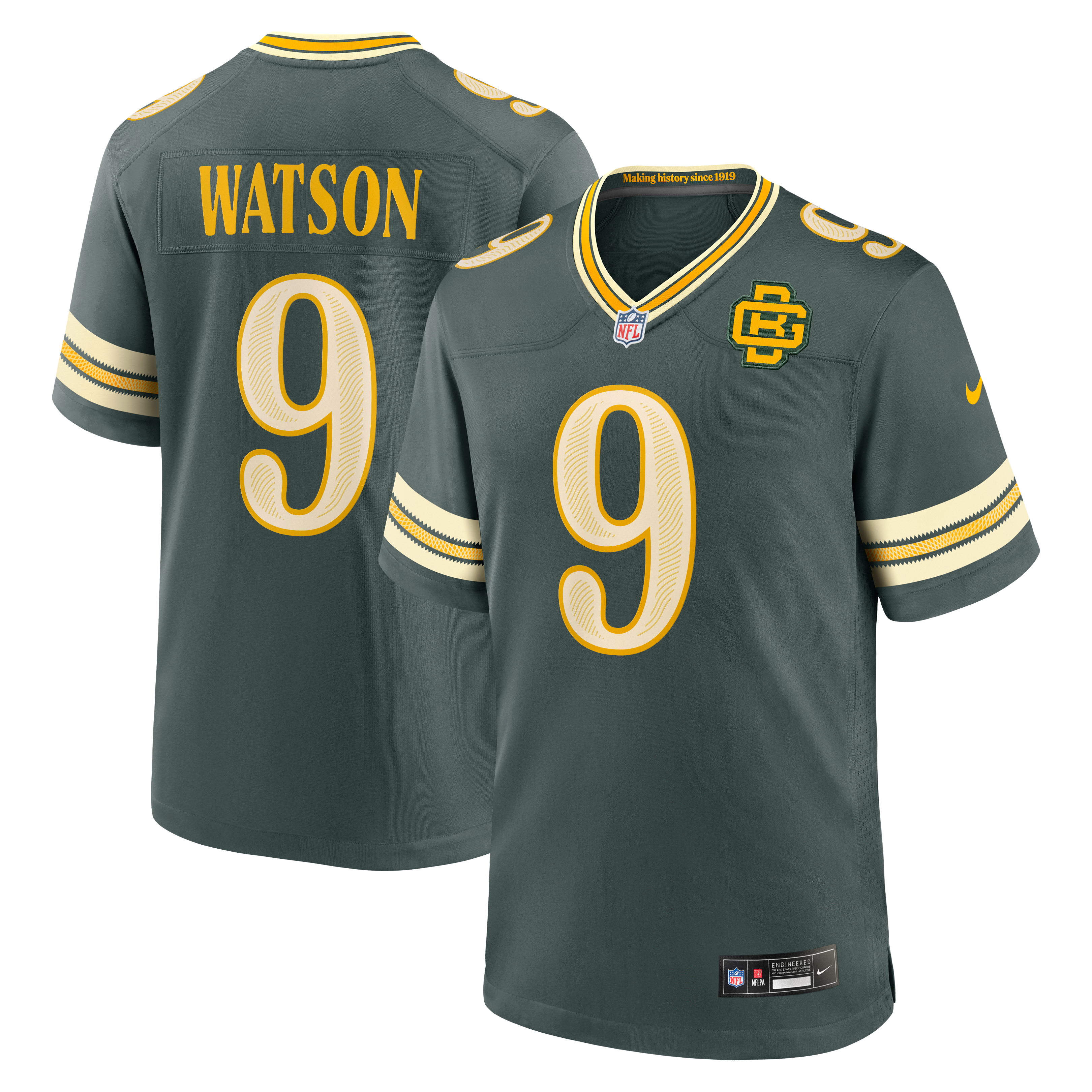 Men's Nike Christian Watson Green Bay Packers 2026 Rivalries Collection Game Jersey