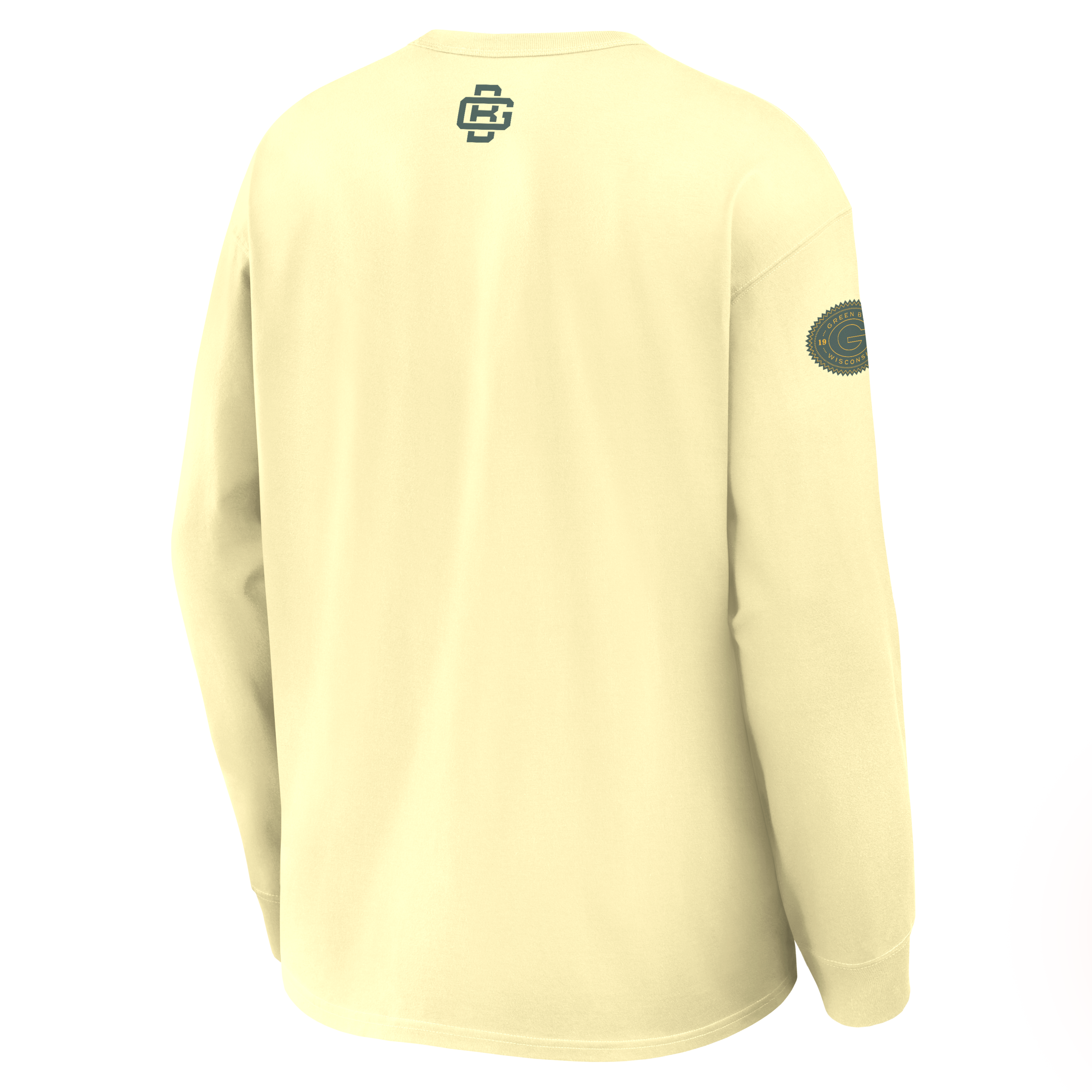 Men's Nike Cream Green Bay Packers 2026 Rivalries Collection Max90 Long Sleeve T-Shirt
