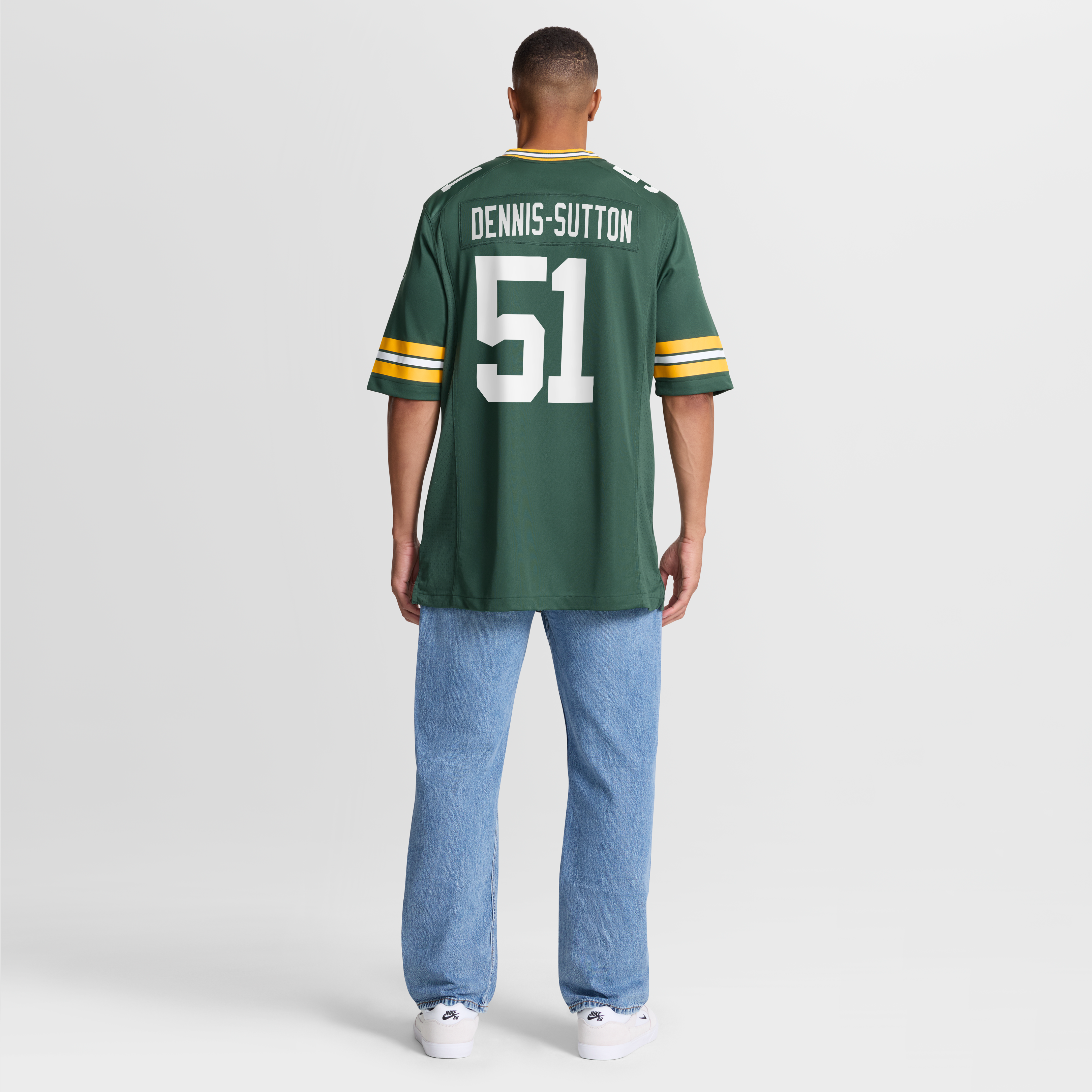 Men's Nike Dani Dennis-Sutton Green Bay Packers Team Game Jersey