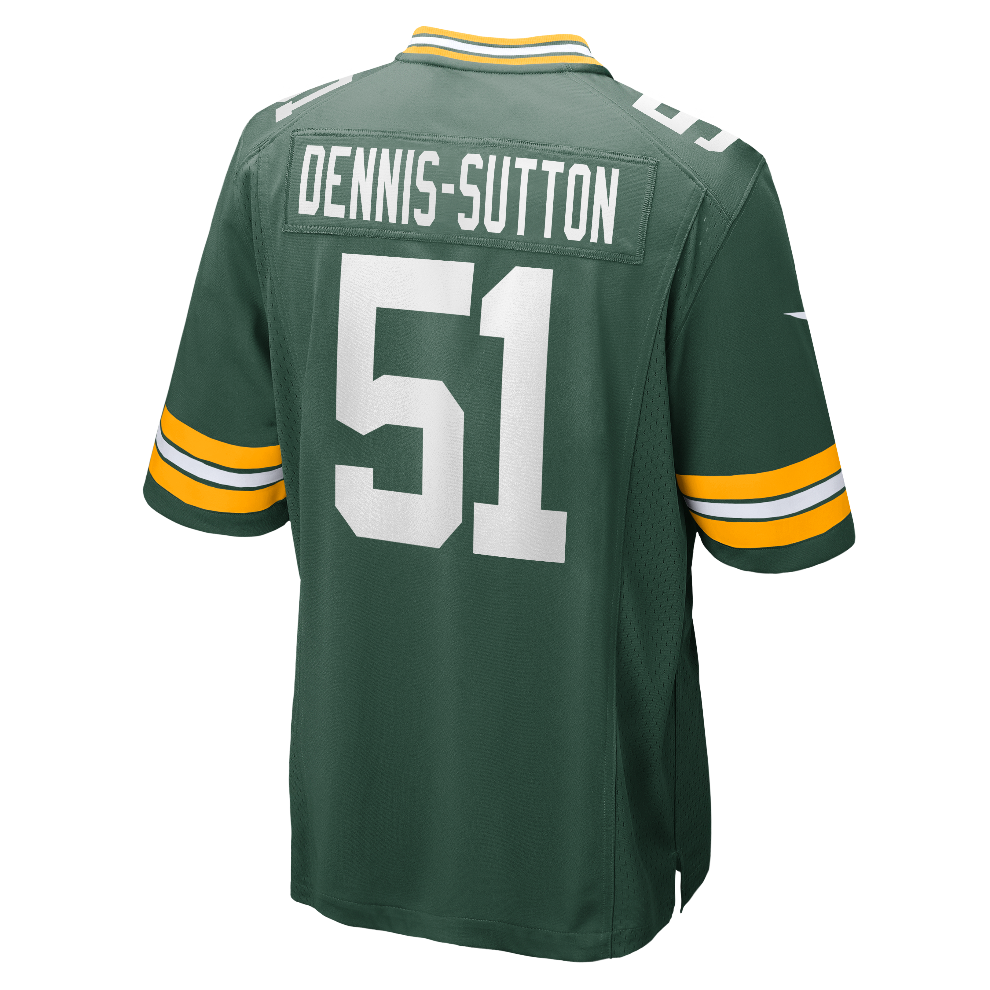 Men's Nike Dani Dennis-Sutton Green Bay Packers Team Game Jersey