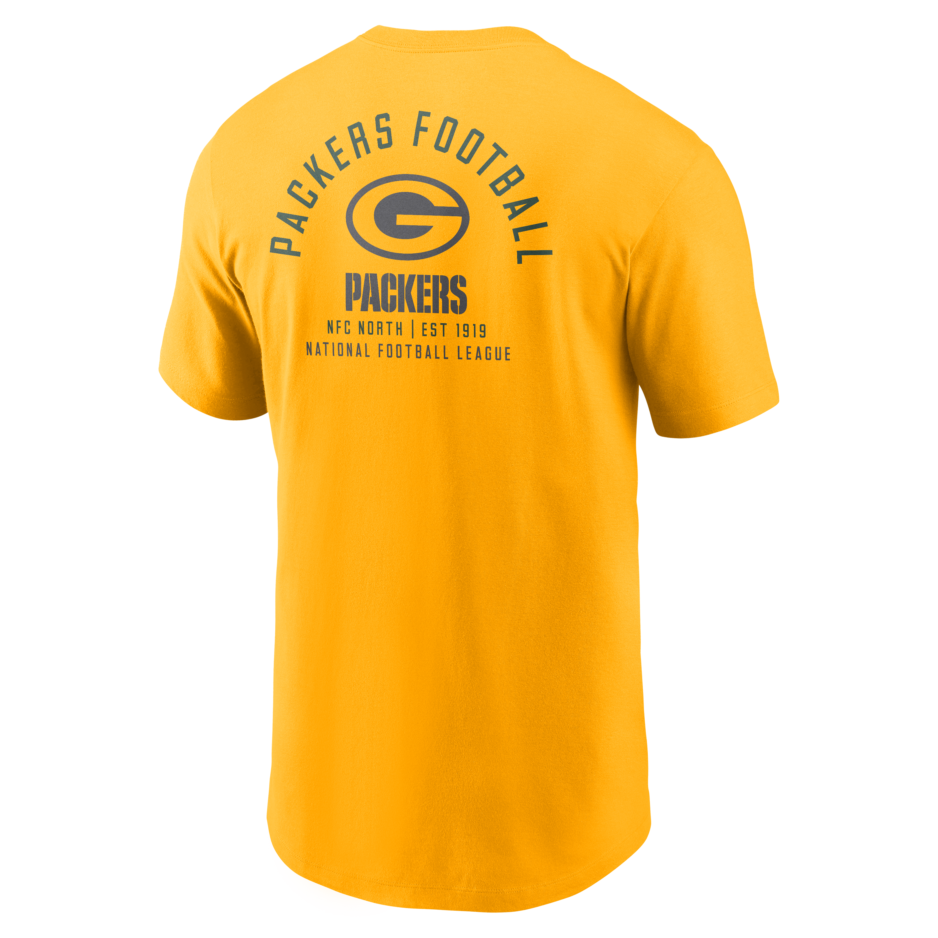Men's Nike Gold Green Bay Packers Split Logo T-Shirt