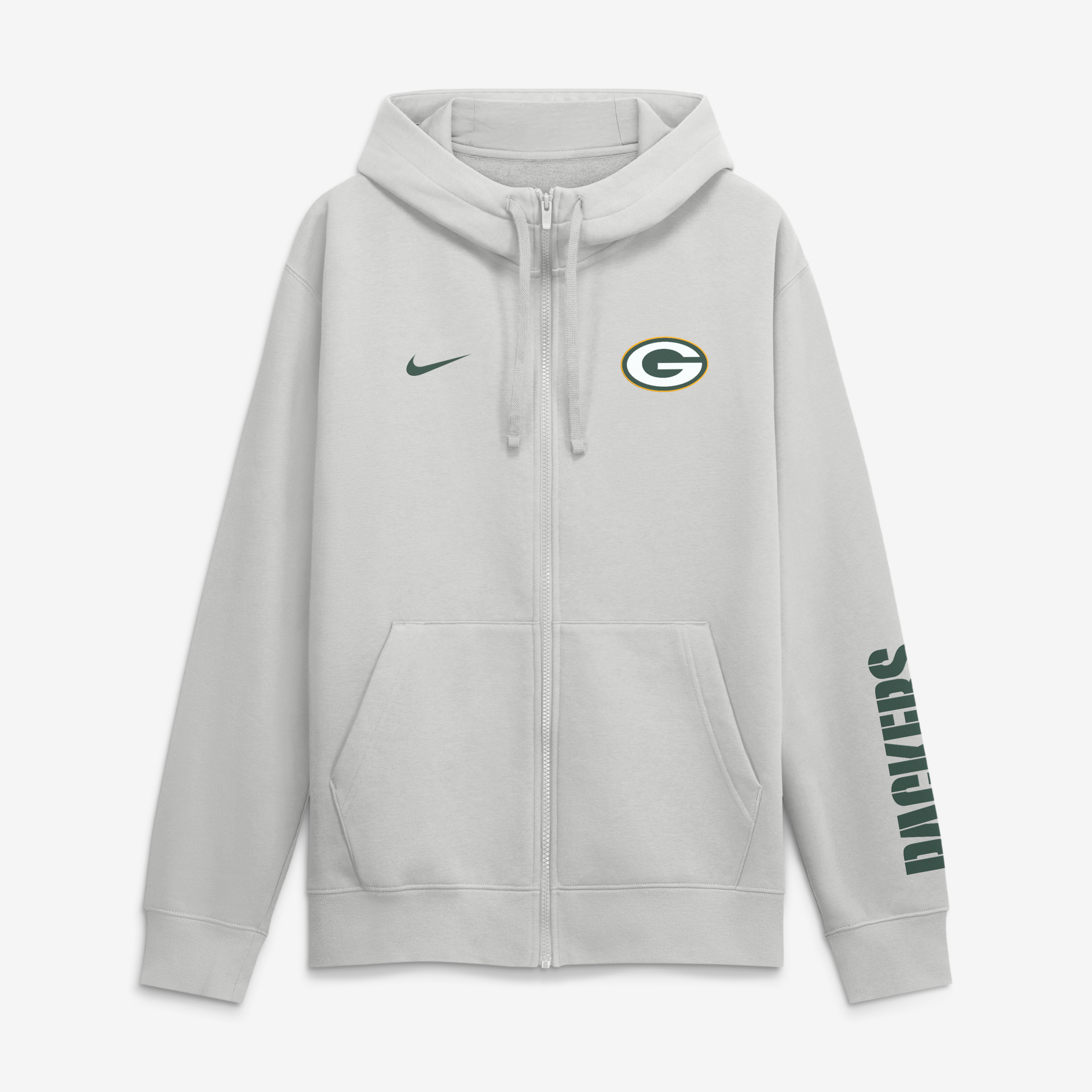 Sweat à capuche zippé Nike Green Bay Packers Cool Down Club gris pour homme