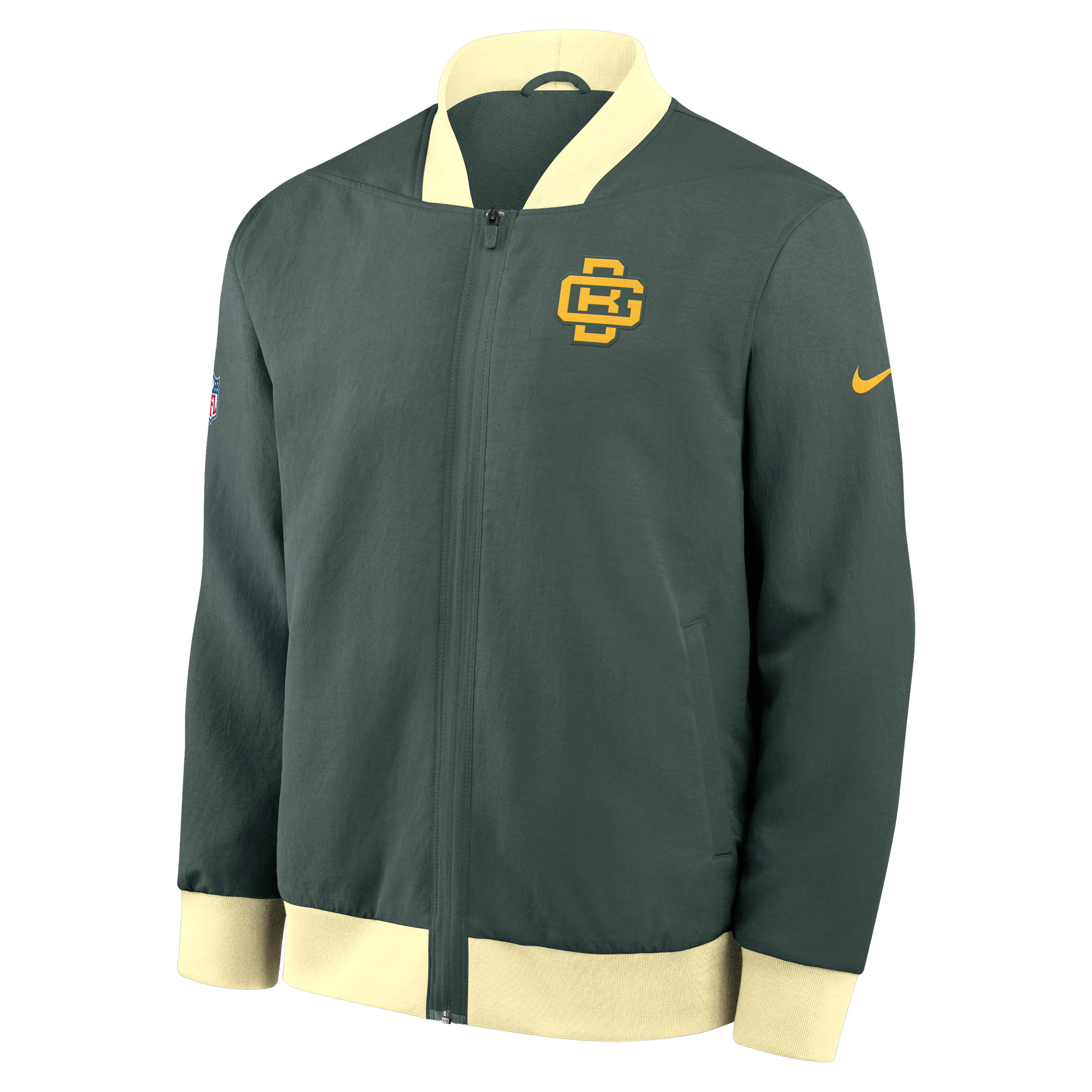 Men's Nike Green Bay Packers 2026 Rivalries Collection Sideline Bomber Jacket