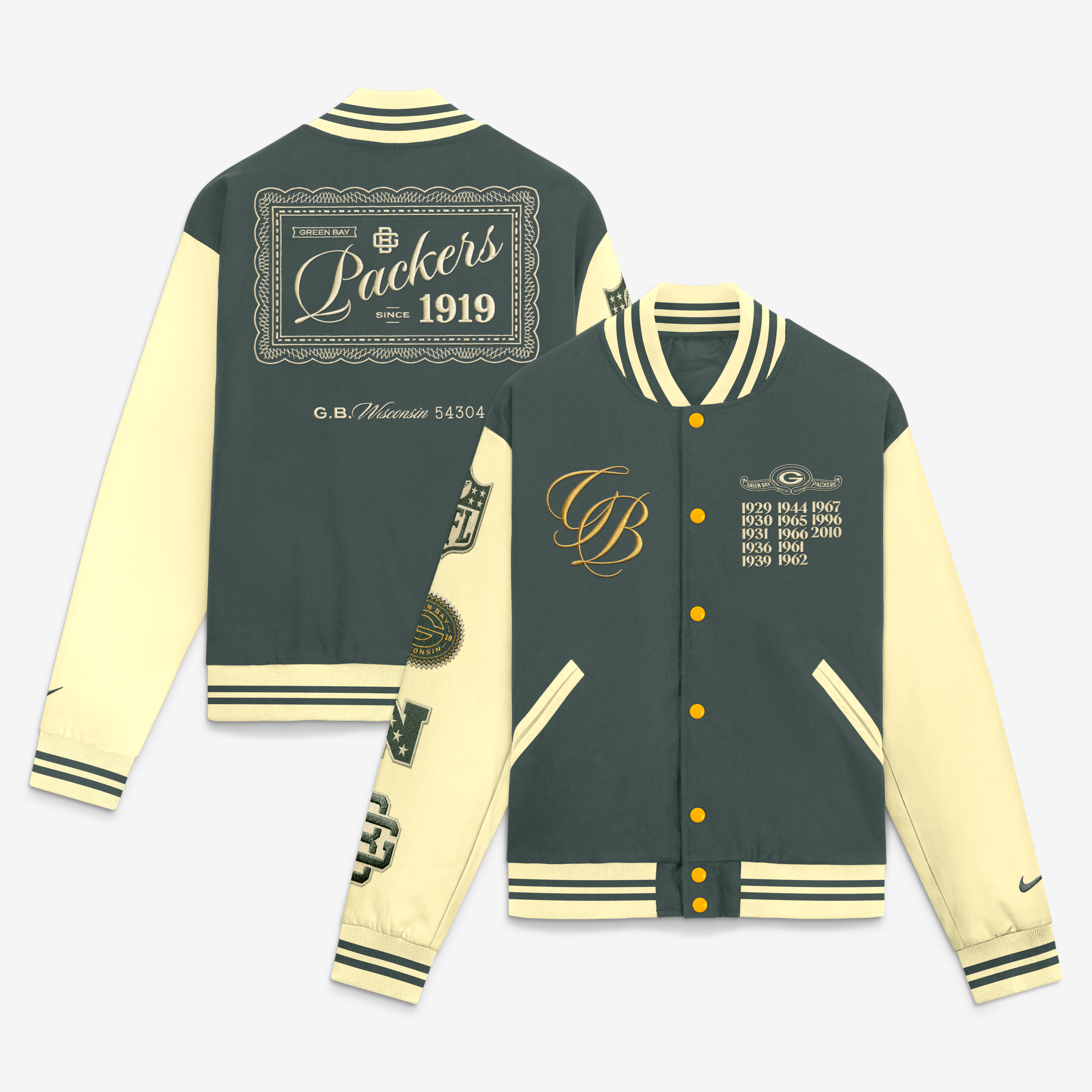 Veste universitaire Nike Green Bay Packers 2026 Rivalries Collection pour homme