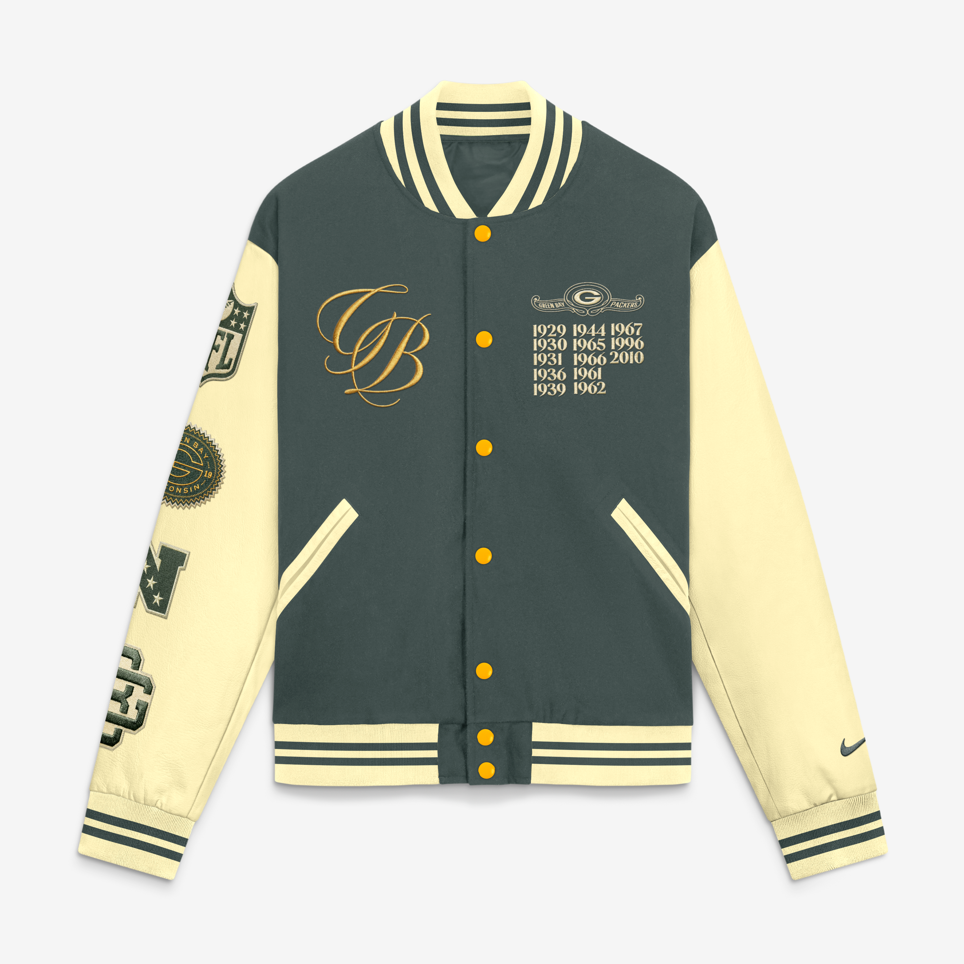 Veste universitaire Nike Green Bay Packers 2026 Rivalries Collection pour homme