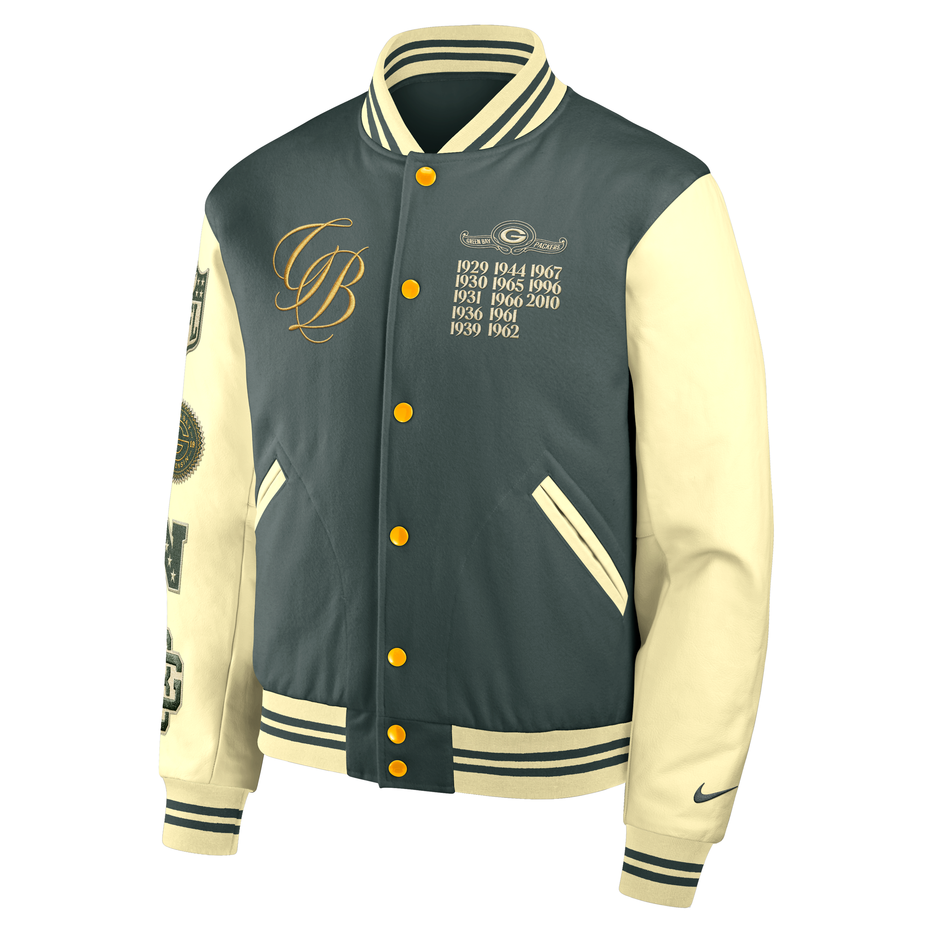Veste universitaire Nike Green Bay Packers 2026 Rivalries Collection pour homme