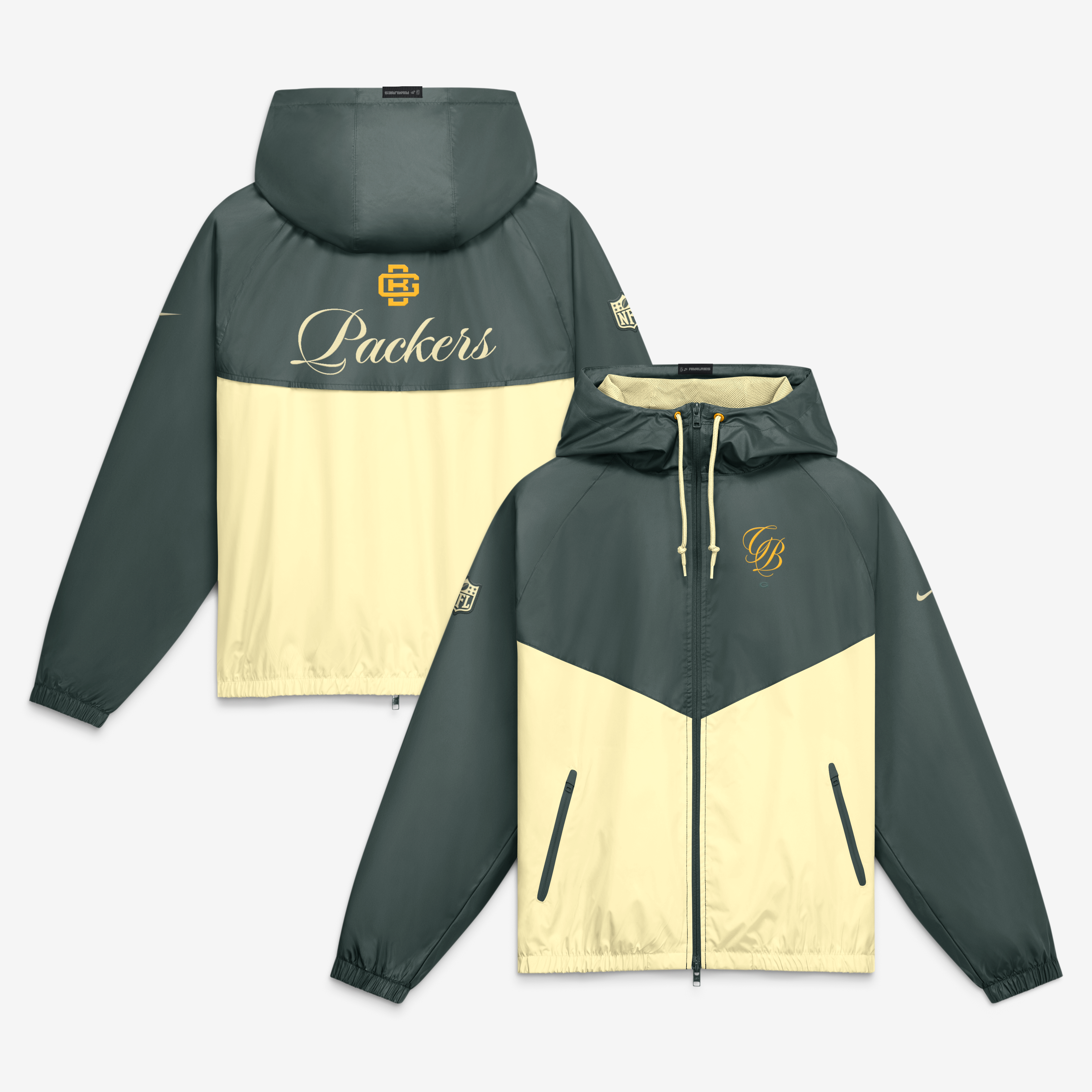 Veste coupe-vent zippée Nike Green Bay Packers 2026 Rivalries Collection pour homme