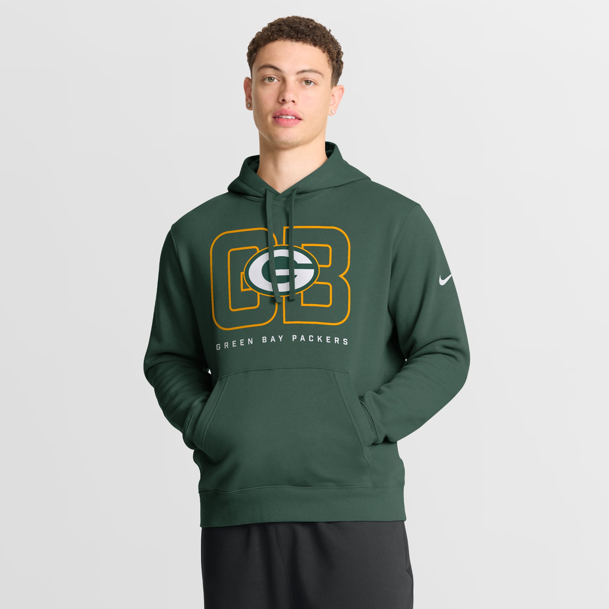 Sweat à capuche en molleton Nike Green Bay Packers Busted Play Club pour homme