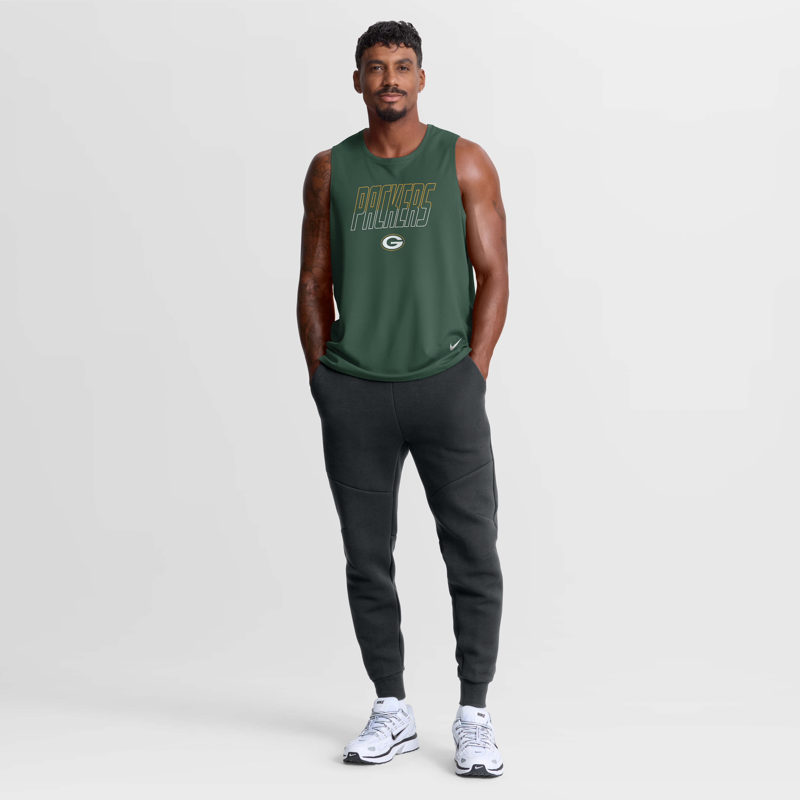 Men's Nike Green Bay Packers Kickoff Miler Dri-FIT Tank​ Top