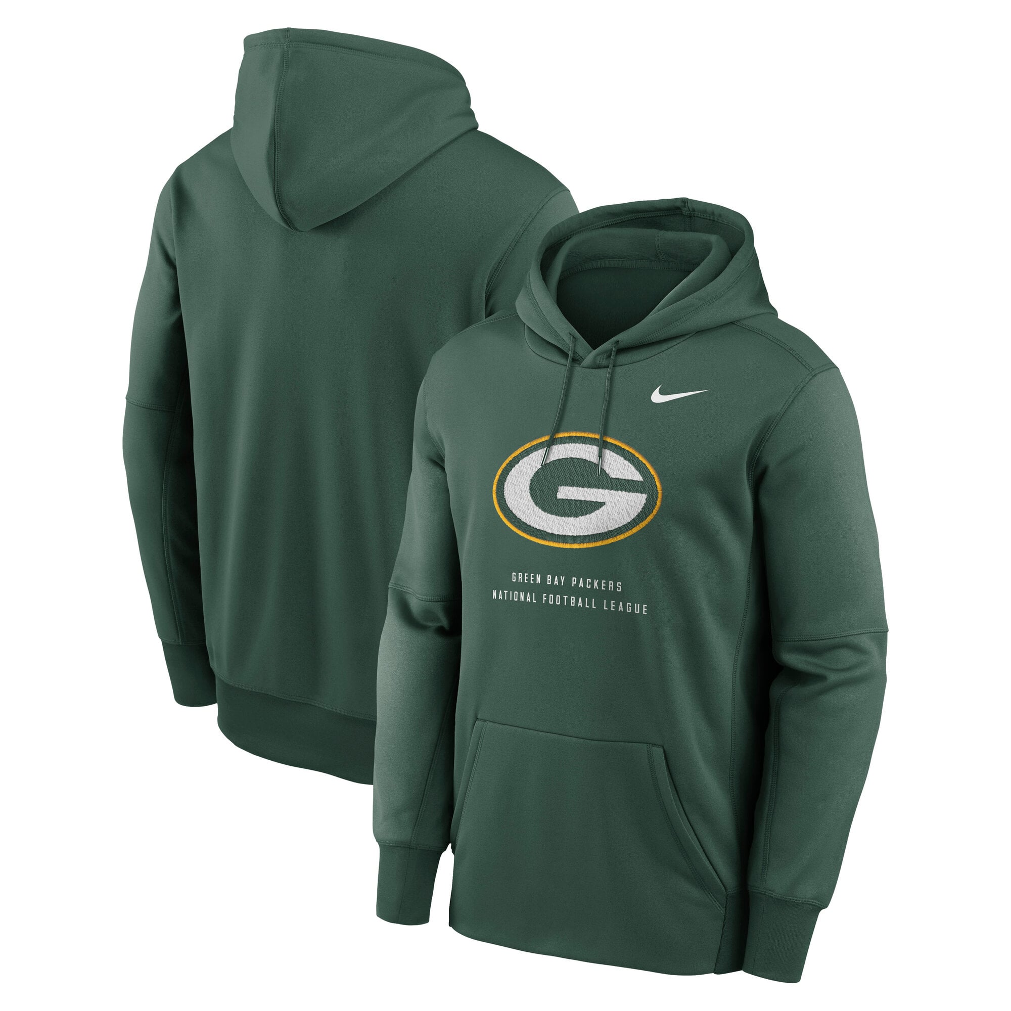 Sweat à capuche Nike Primetime Therma-FIT vert Green Bay Packers pour homme