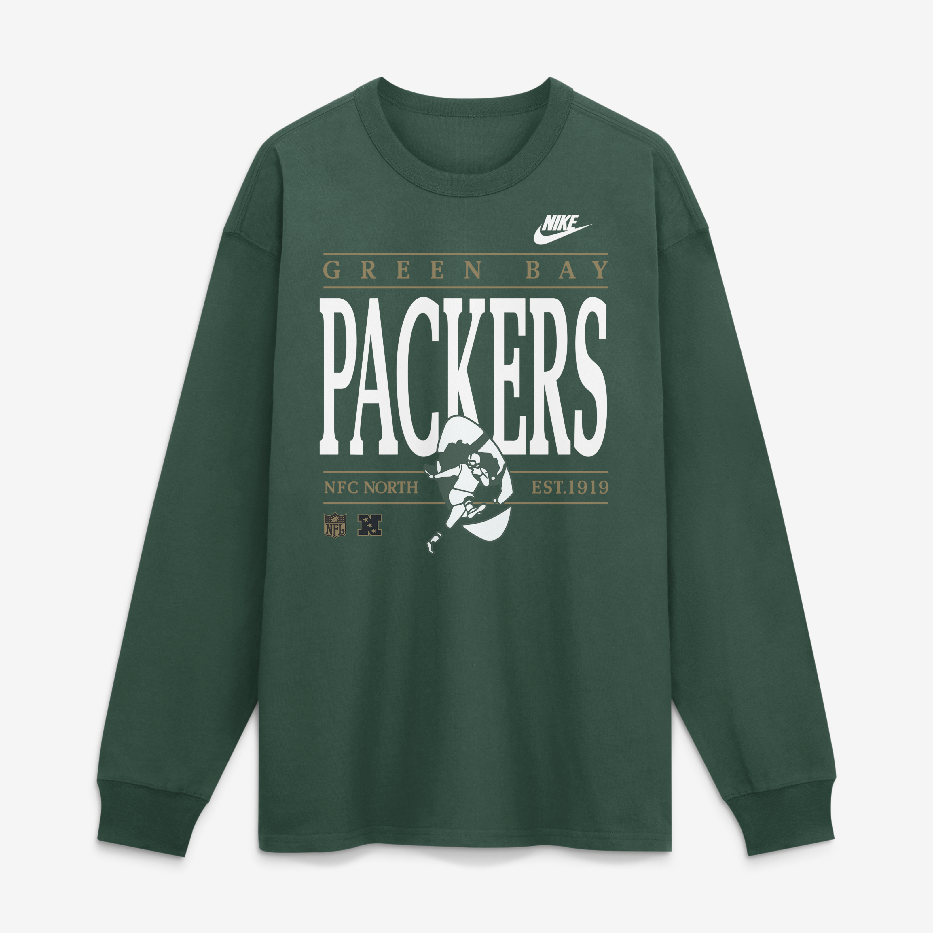 Men's Nike Green Bay Packers Red Zone Long Sleeve Max90 T-Shirt