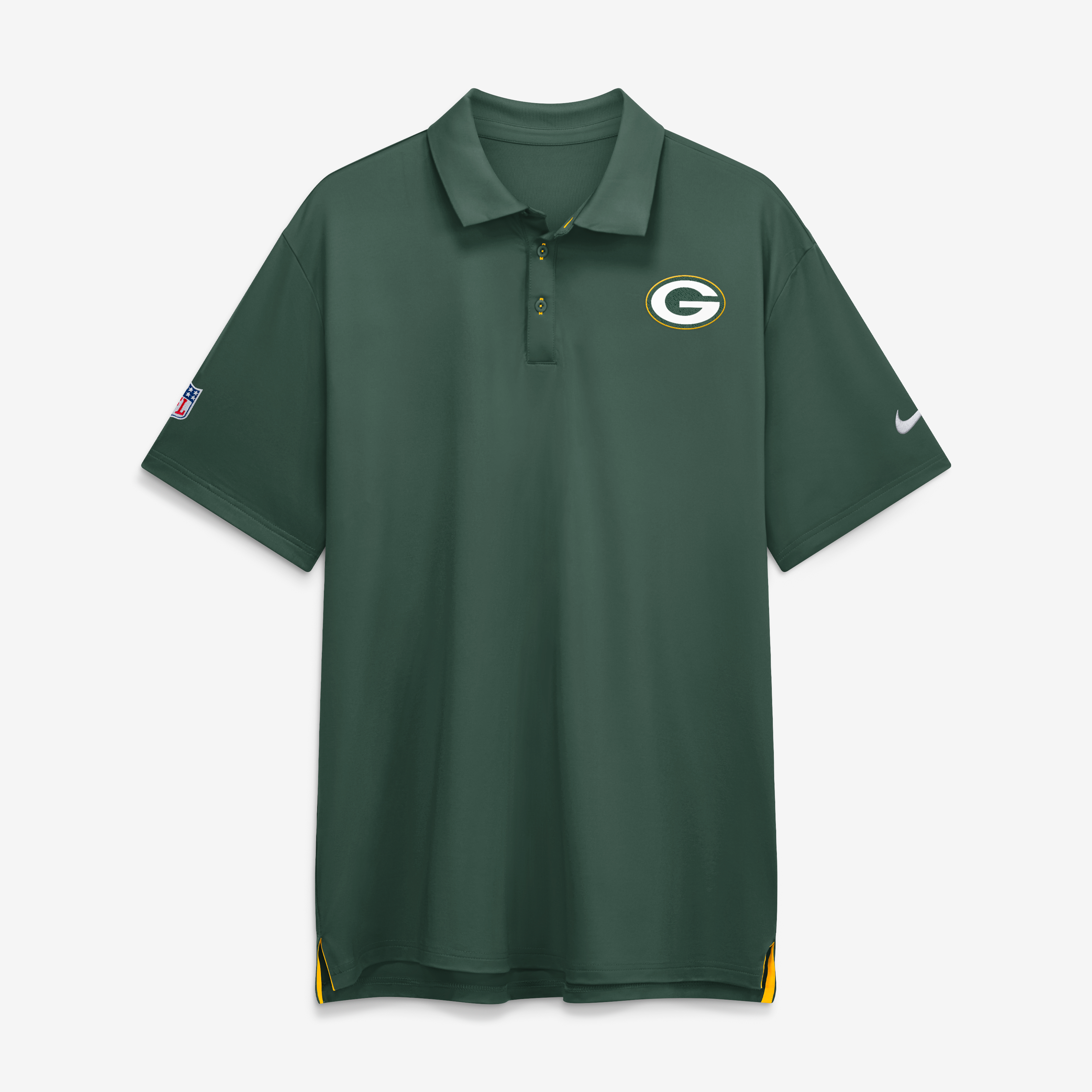 Men's Nike Green Bay Packers Sideline Powerful Blocking Dri-FIT Tour Polo