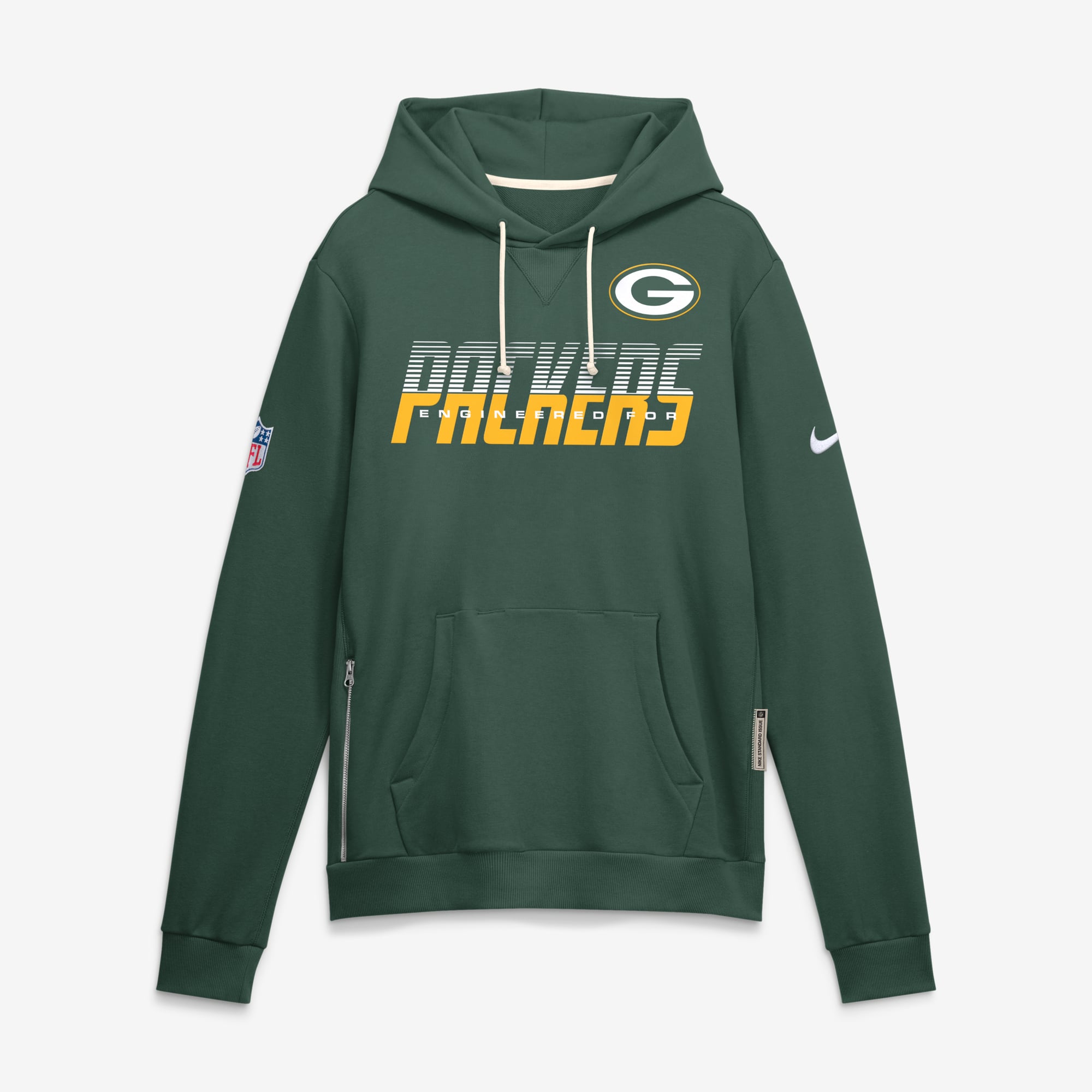 Sweat à capuche Nike Green Bay Packers Sideline Standard Issue Dri-FIT pour homme