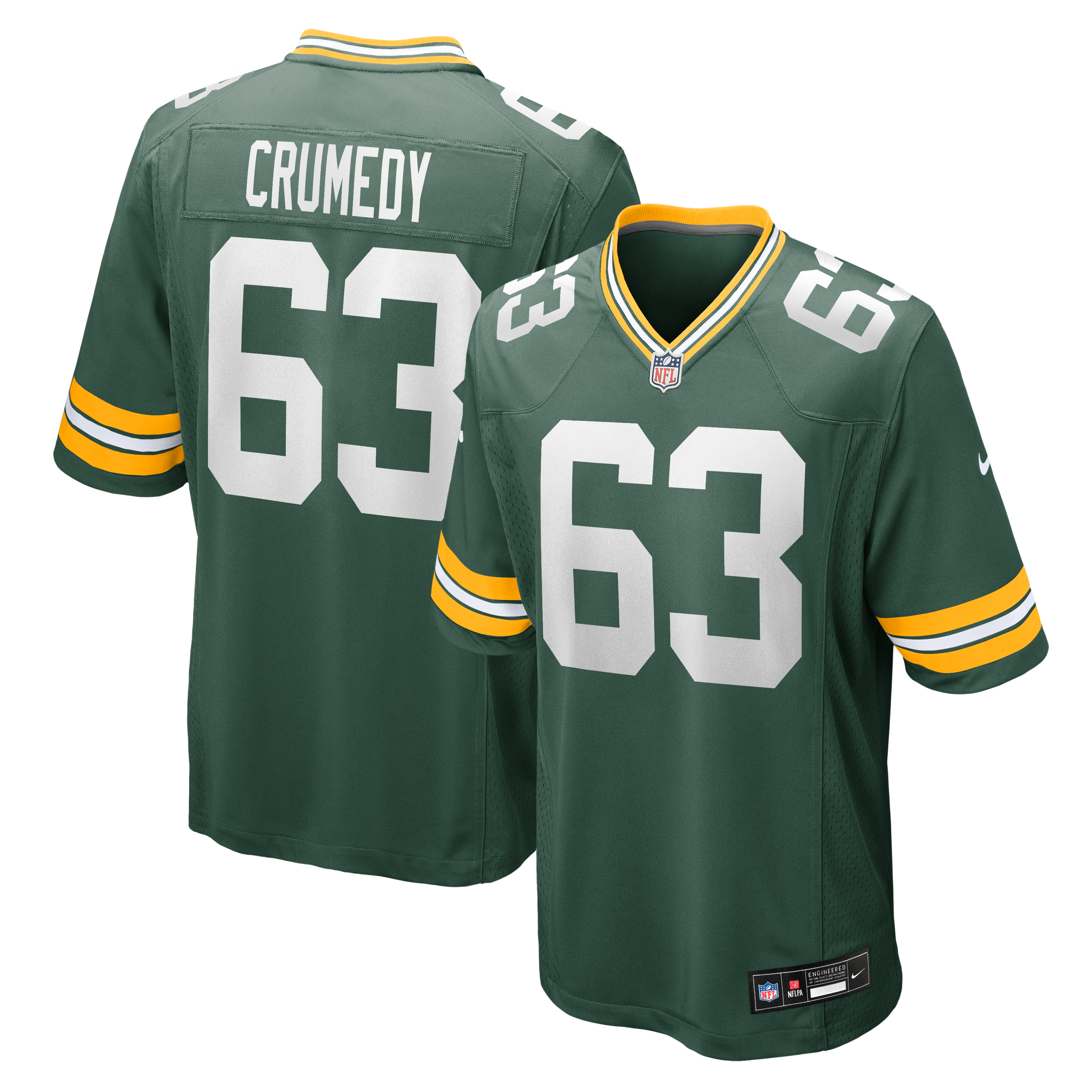 Men's Nike Jaden Crumedy Green Bay Packers Team Game Jersey