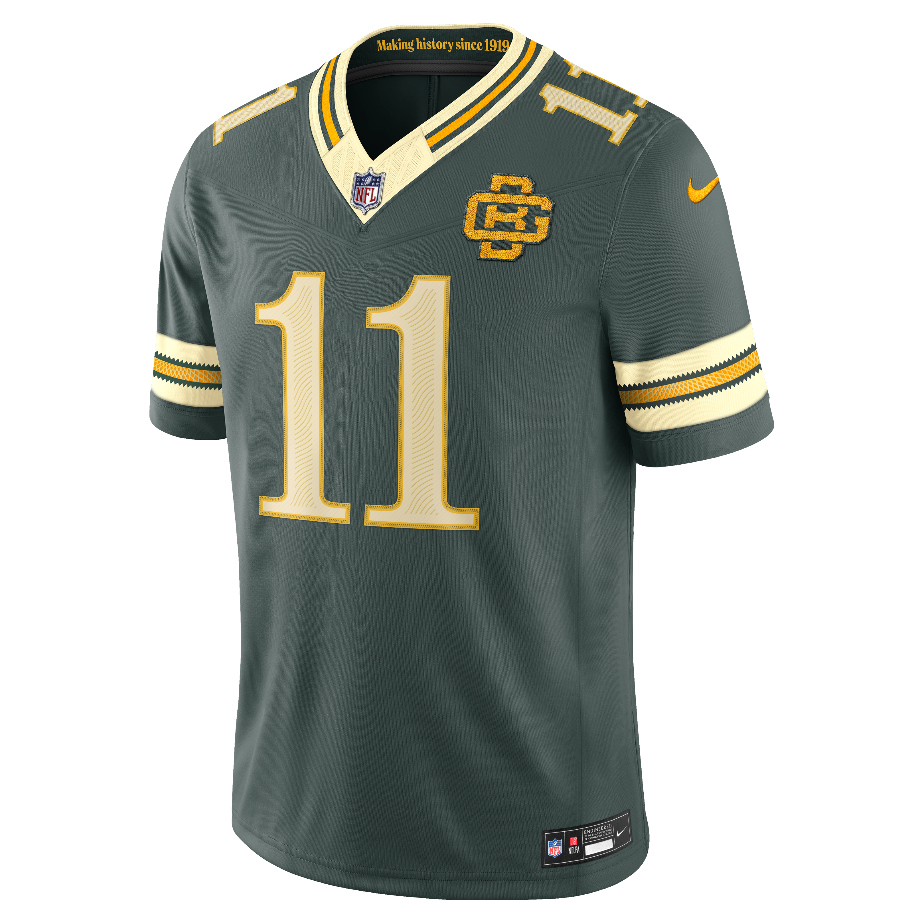 Men's Nike Jayden Reed Green Bay Packers 2026 Rivalries Collection Stitched Limited Jersey