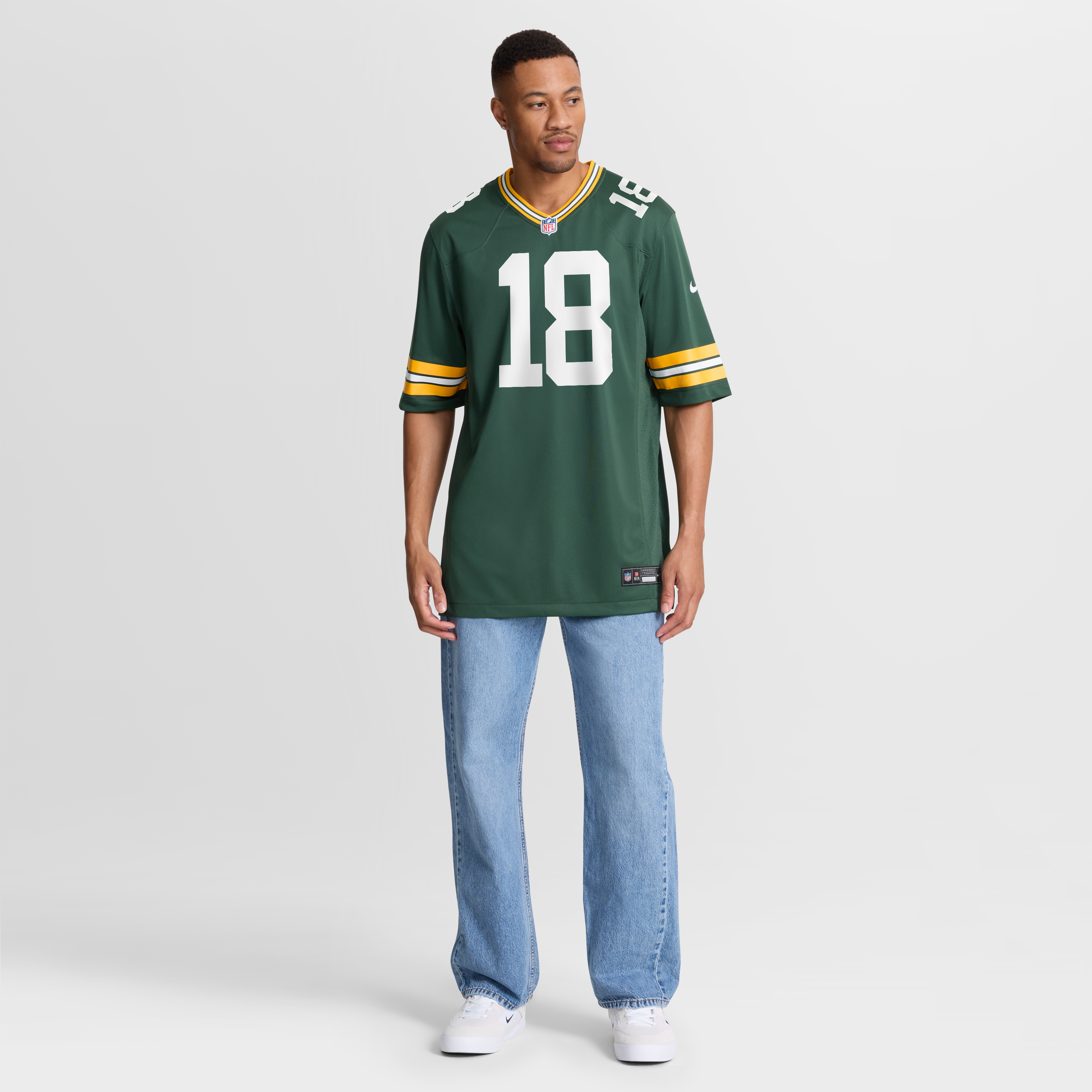 Men's Nike Jonnu Smith Green Bay Packers Team Game Jersey
