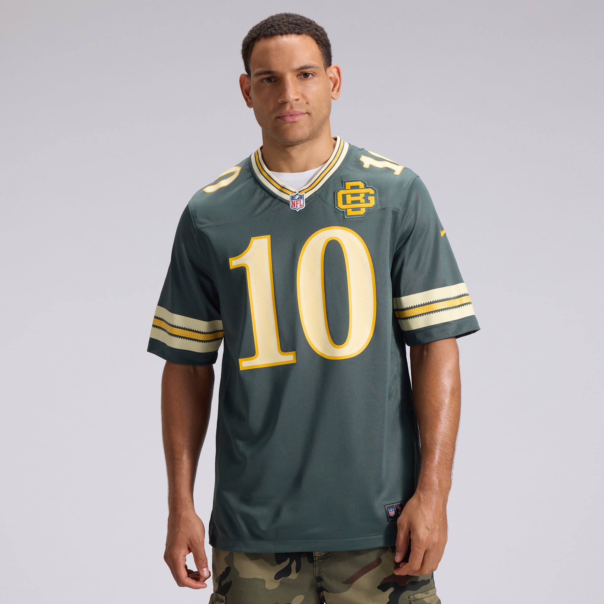 Men's Nike Jordan Love Green Bay Packers 2026 Rivalries Collection Game Jersey