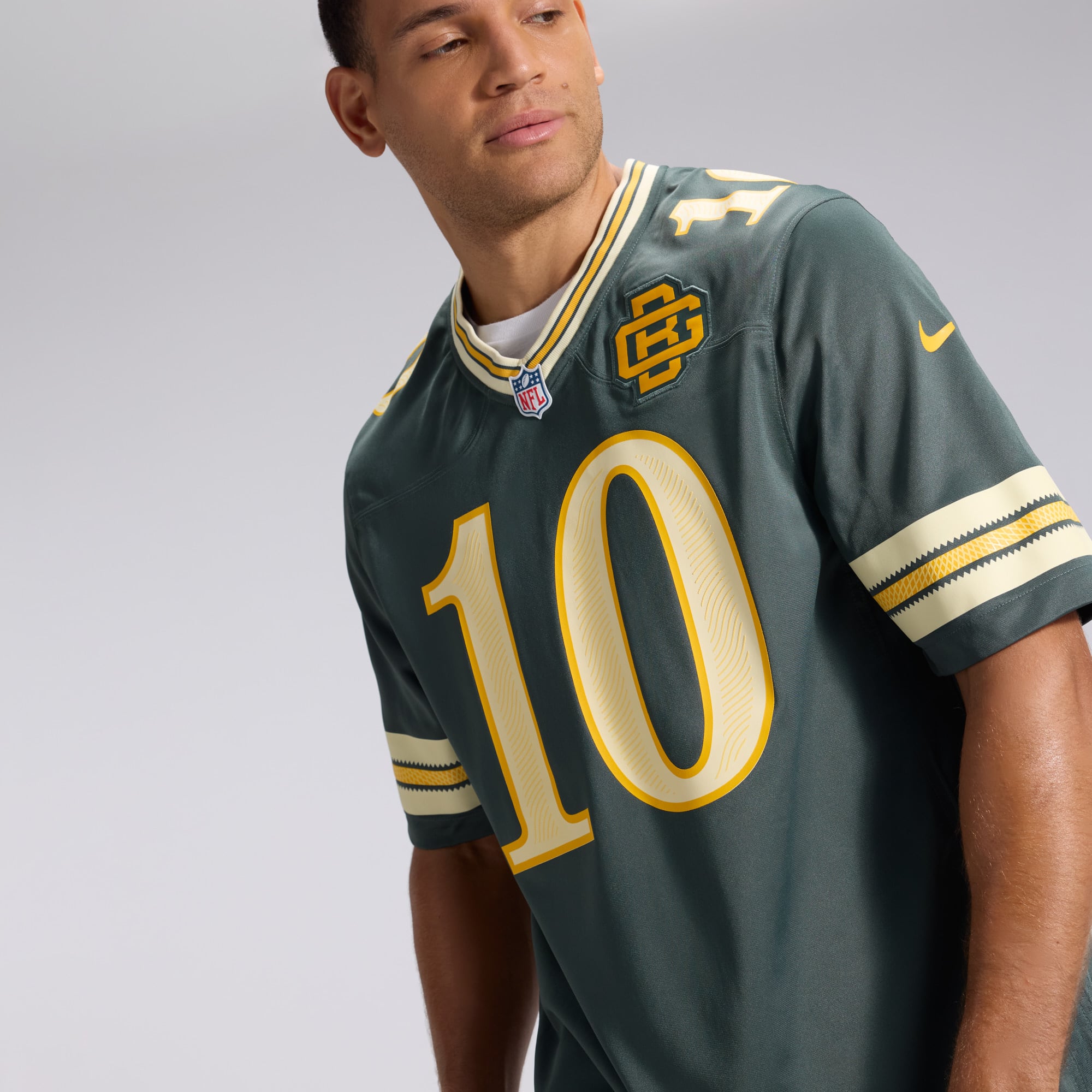 Men's Nike Jordan Love Green Bay Packers 2026 Rivalries Collection Game Jersey