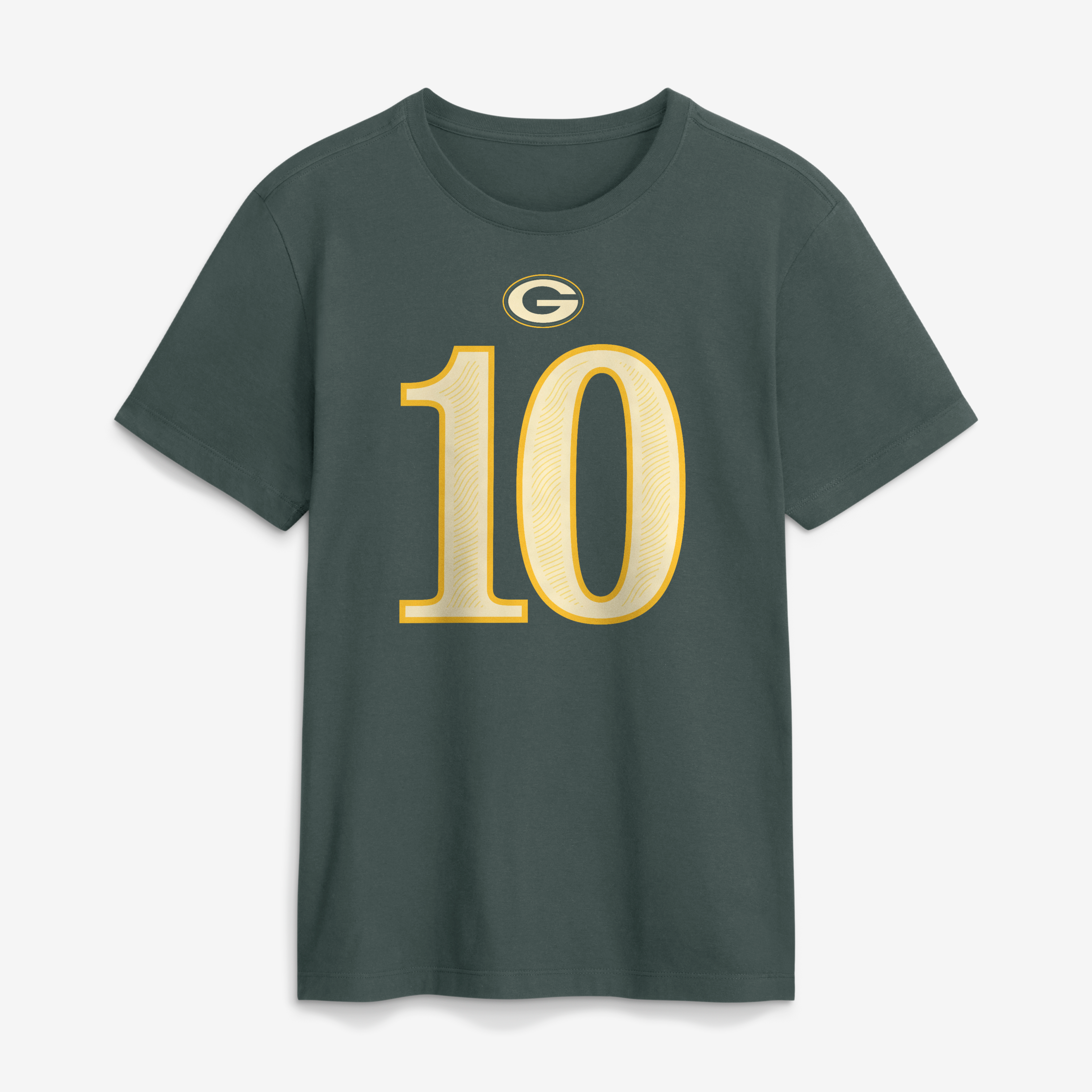 Men's Nike Jordan Love Green Bay Packers 2026 Rivalries Collection Player Name & Number T-Shirt