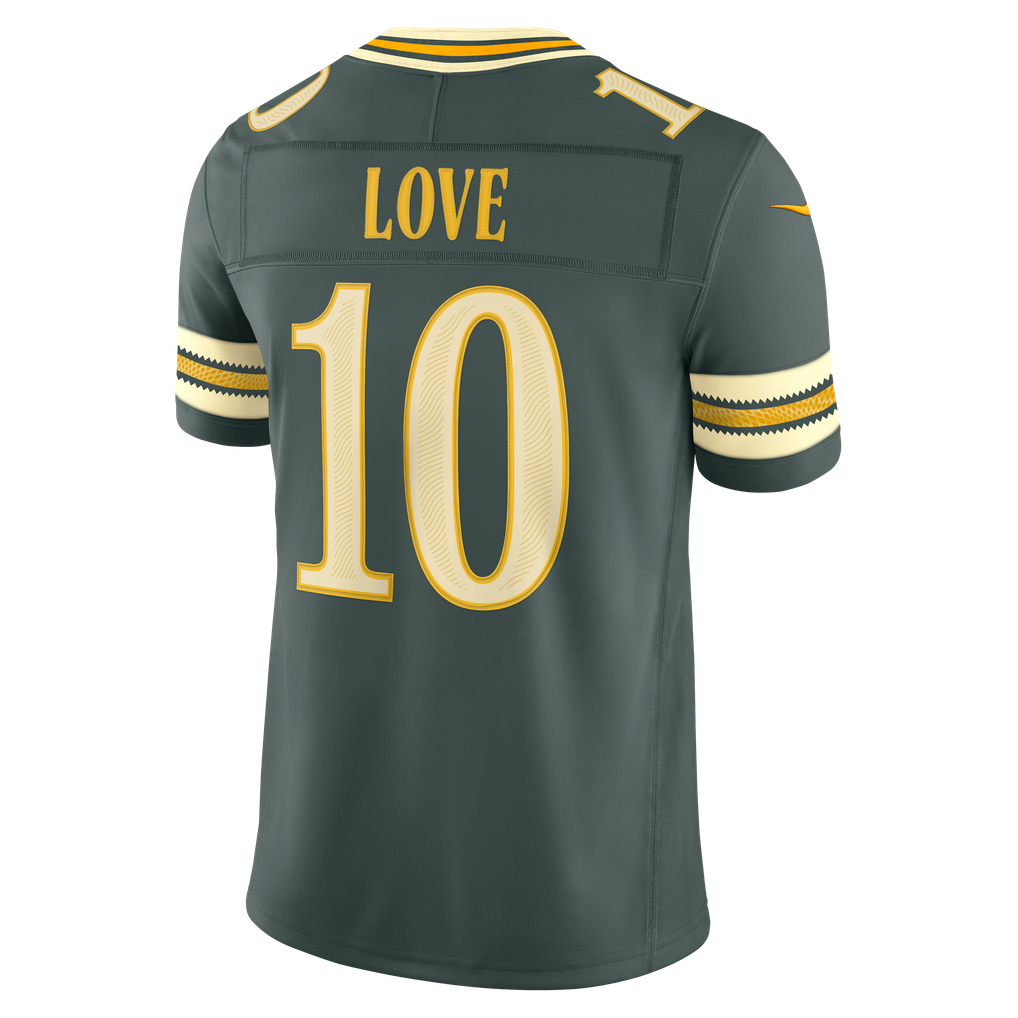 Men's Nike Jordan Love Green Green Bay Packers 2026 Rivalries ...