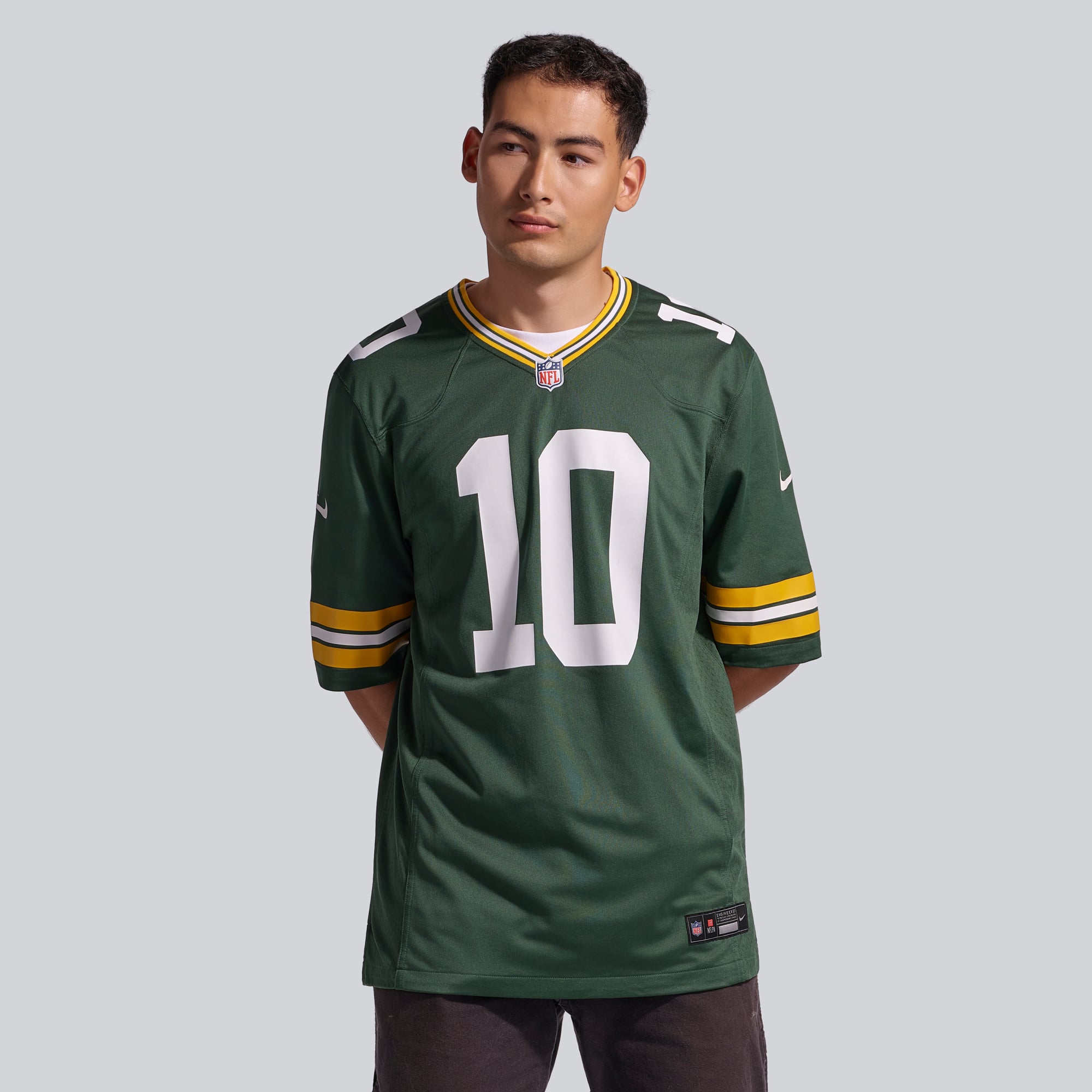 Maillot de match Nike Jordan Love White Green Bay Packers pour Homme