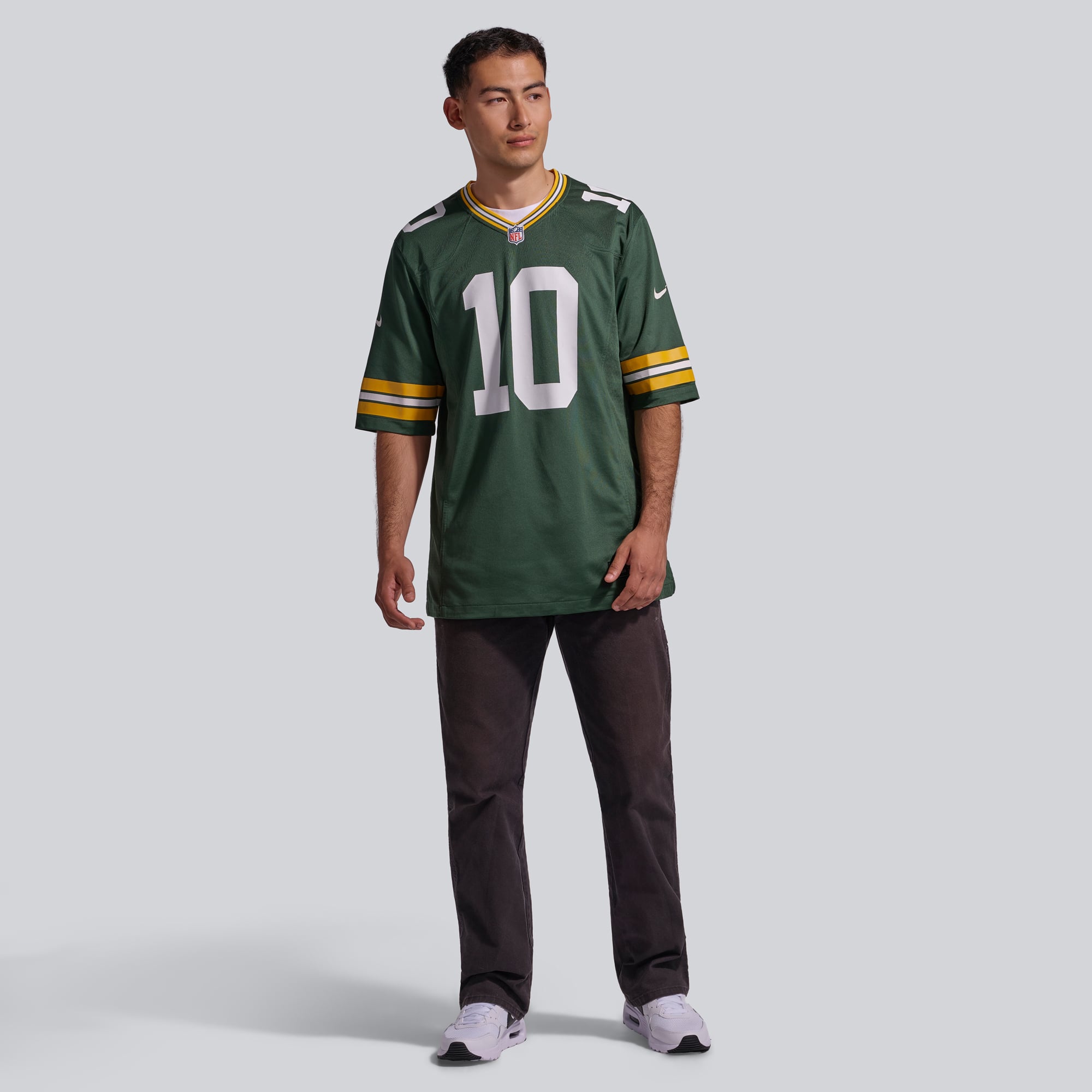 Maillot de match Nike Jordan Love White Green Bay Packers pour Homme