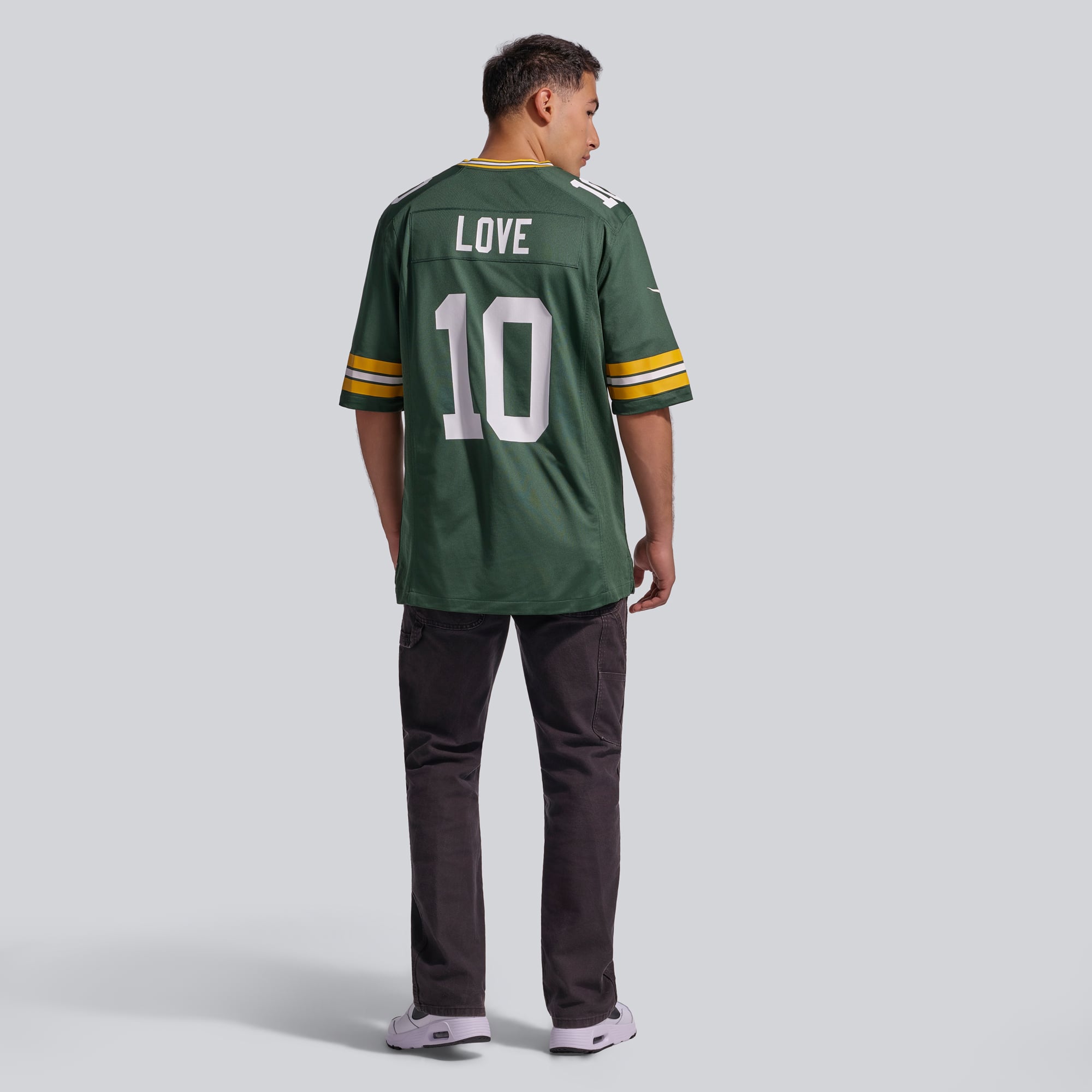 Maillot de match Nike Jordan Love White Green Bay Packers pour Homme