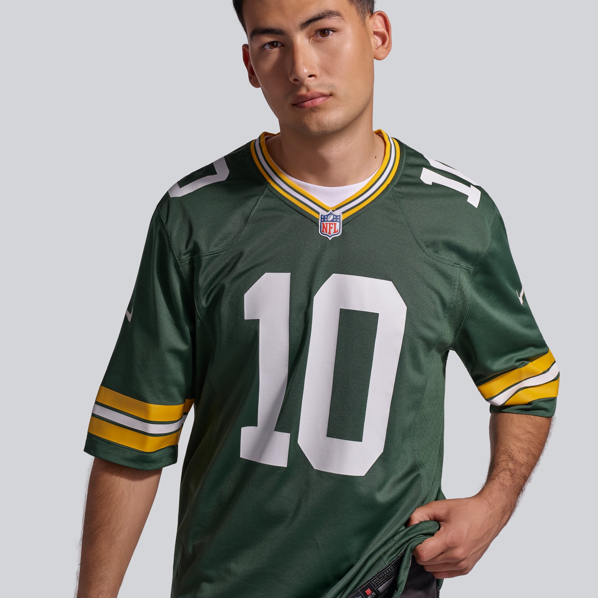 Maillot de match Nike Jordan Love White Green Bay Packers pour Homme