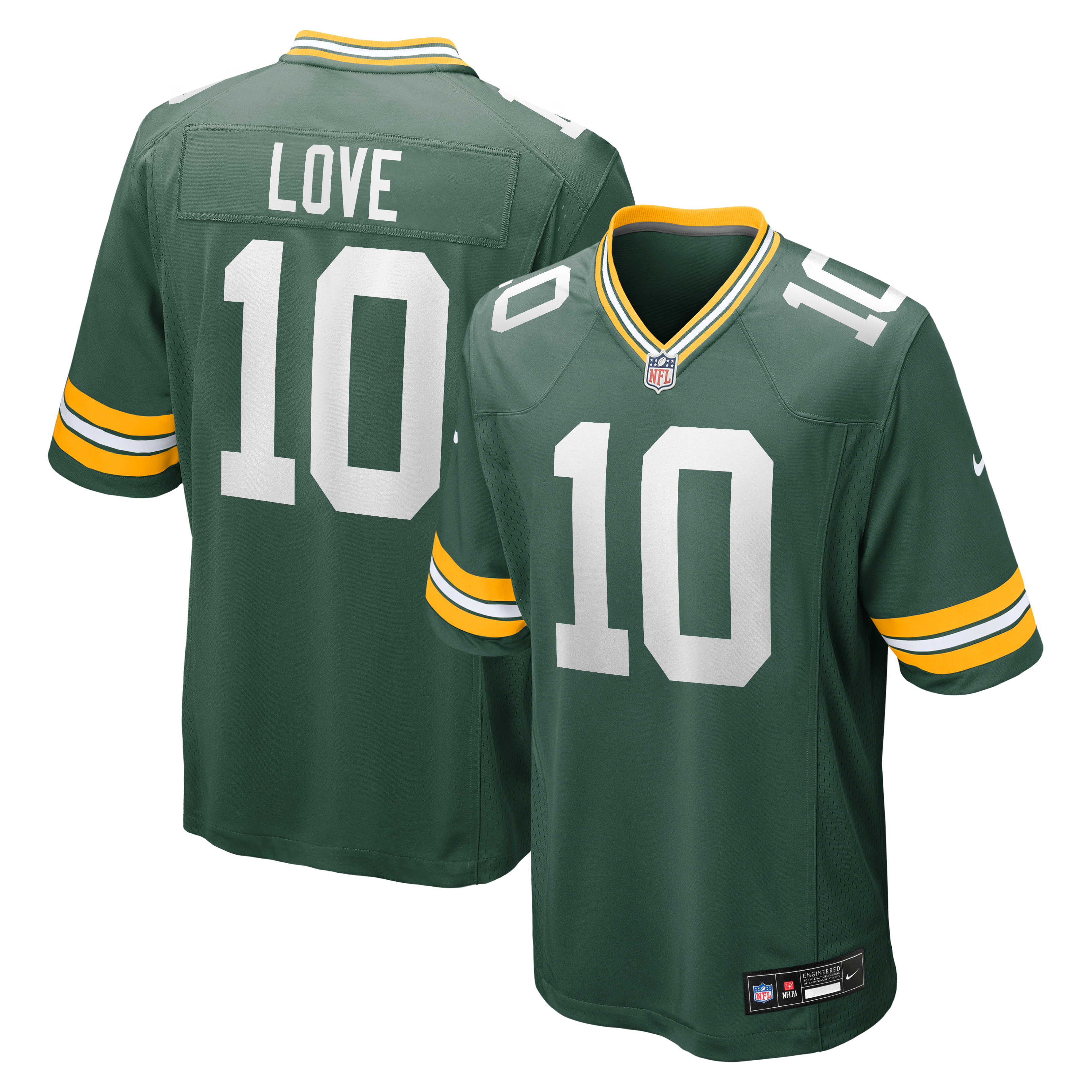 Men's Nike Jordan Love White Green Bay Packers  Game Jersey