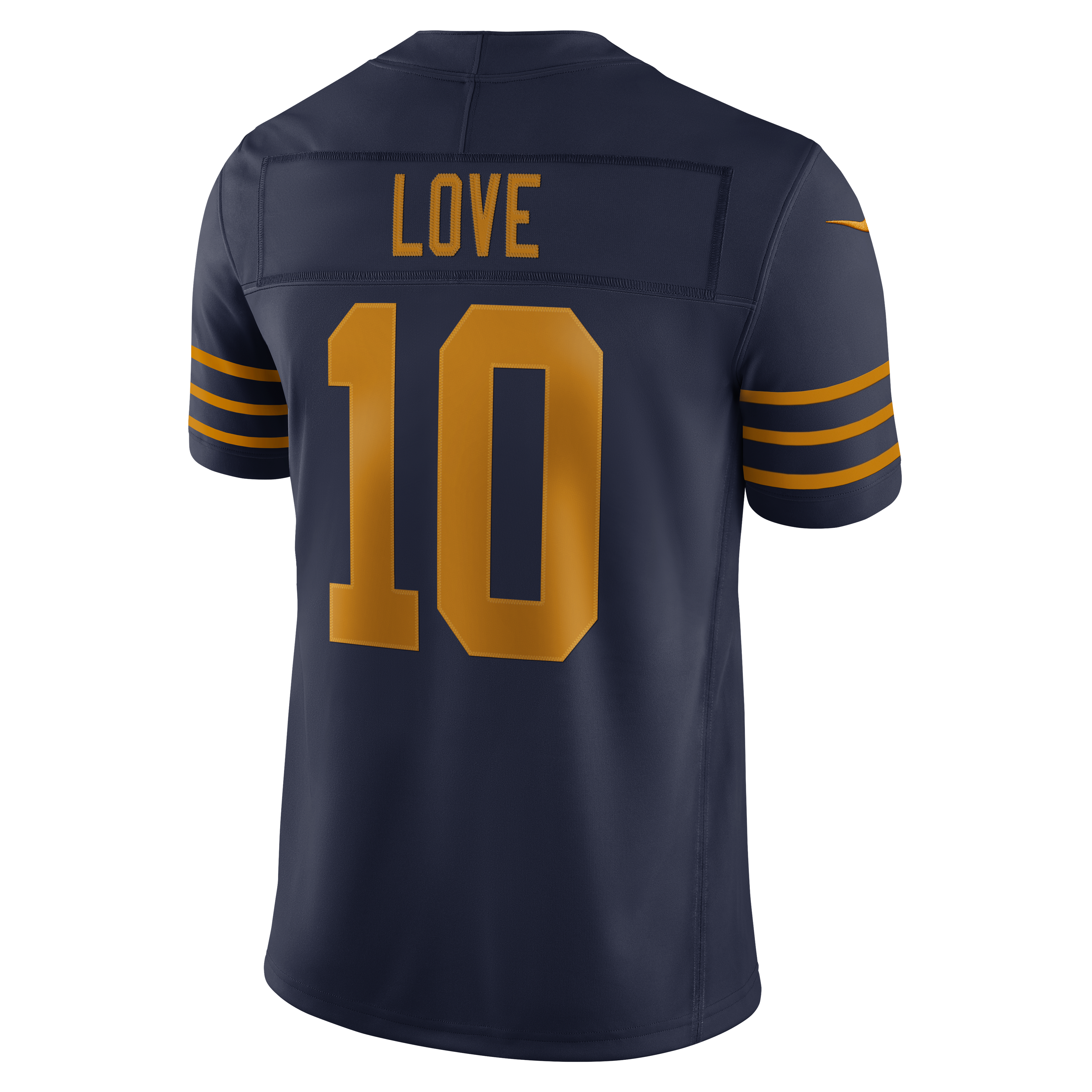 Men's Nike Jordan Love Navy Green Bay Packers Alternate Vapor F.U.S.E. Stitched Limited Jersey