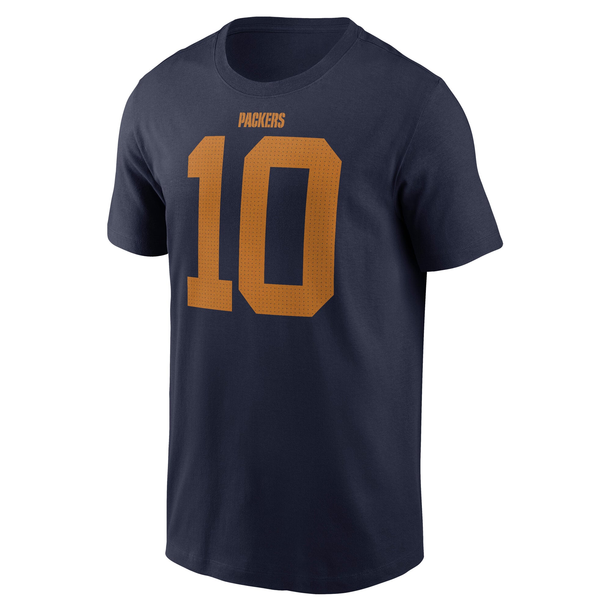 Men's Nike Jordan Love Navy Green Bay Packers Name & Number T-Shirt