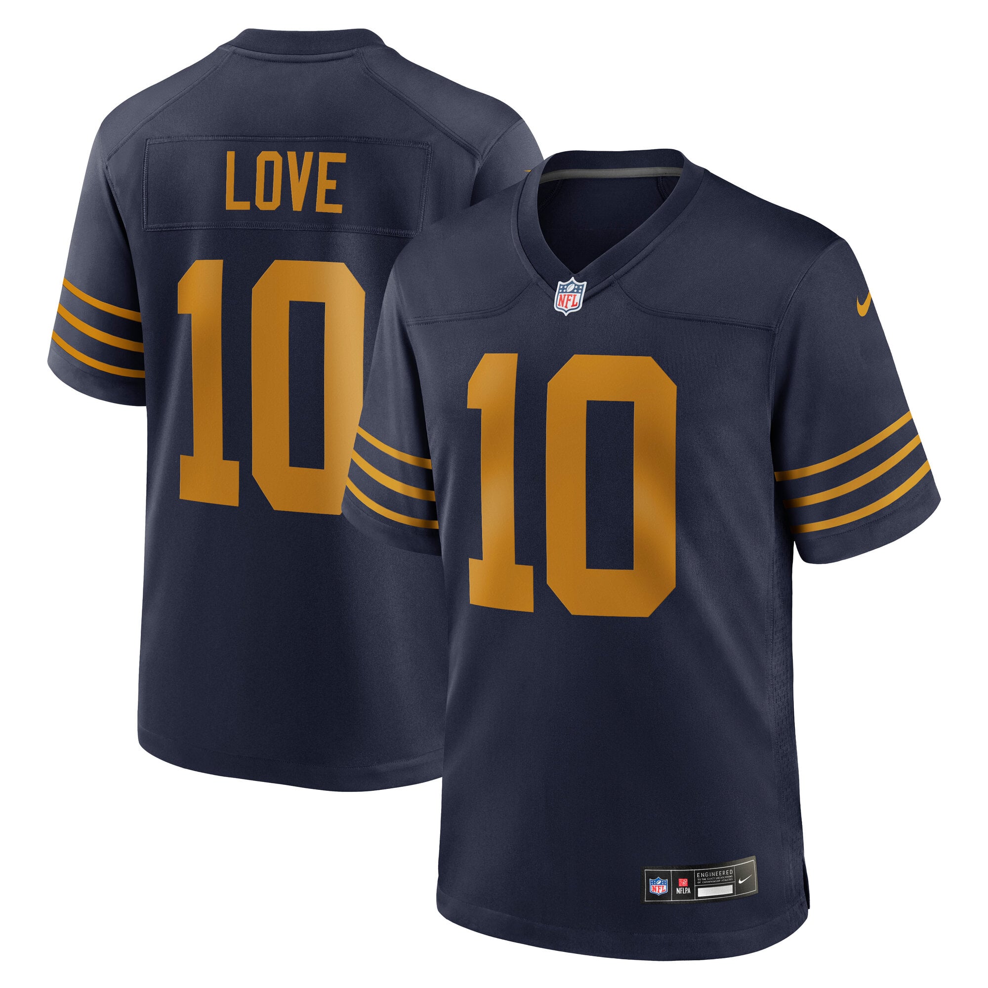 Men's Nike Jordan Love Navy Green Bay Packers The 1923 Classic Alternate Game Jersey
