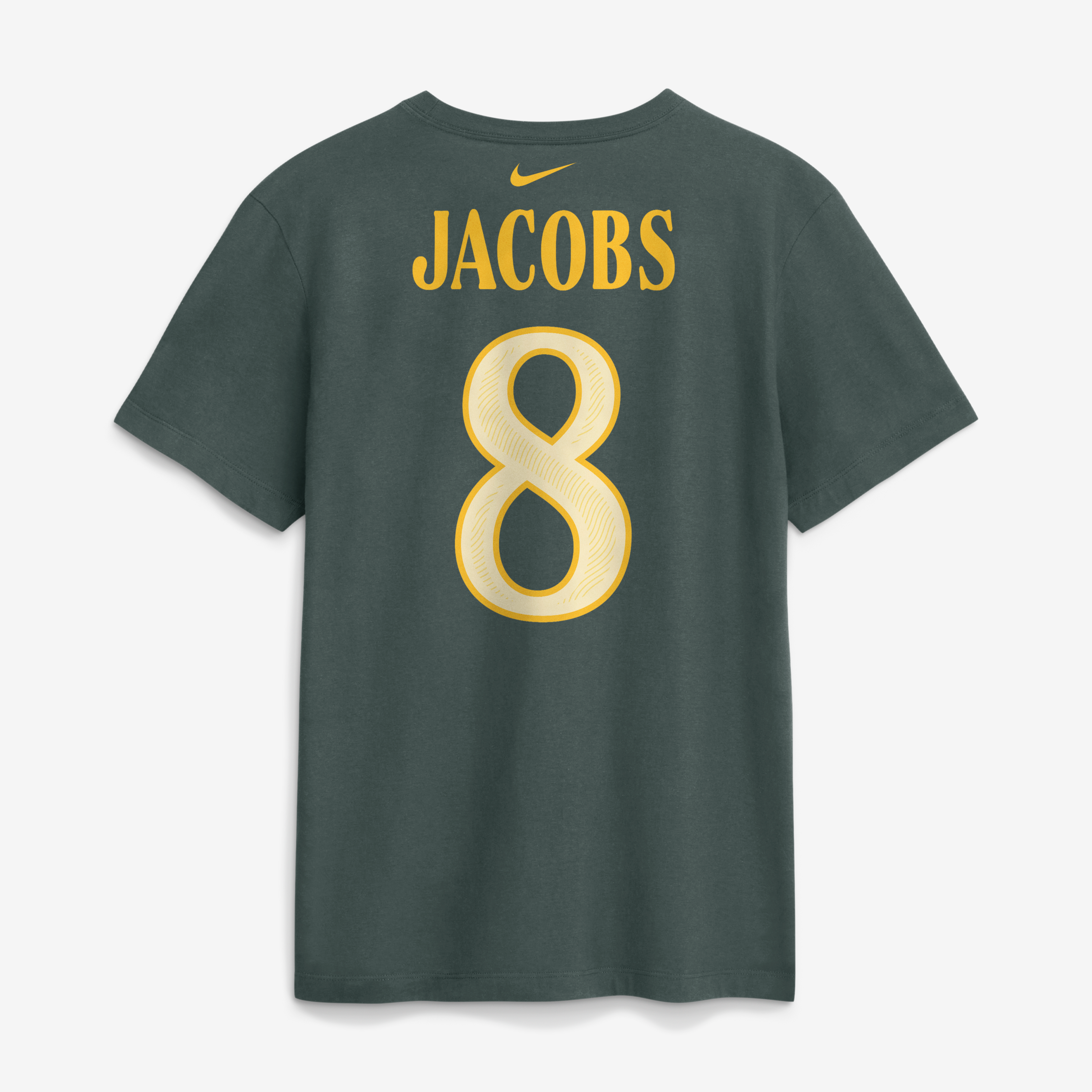 Men's Nike Josh Jacobs Green Bay Packers 2026 Rivalries Collection Player Name & Number T-Shirt