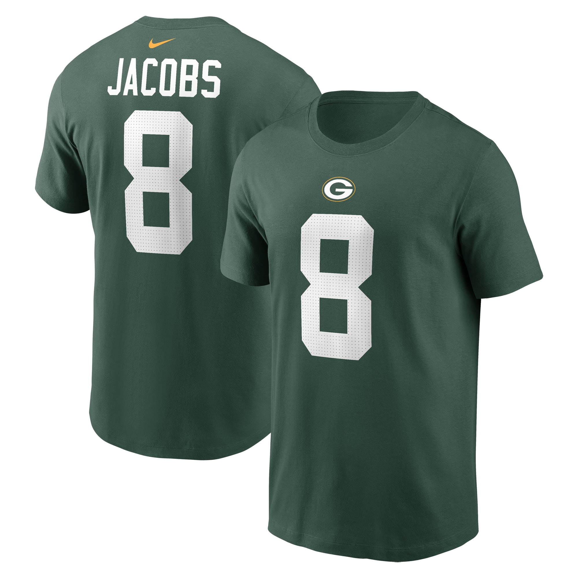 Men's Nike Josh Jacobs Green Bay Packers Name & Number T-Shirt