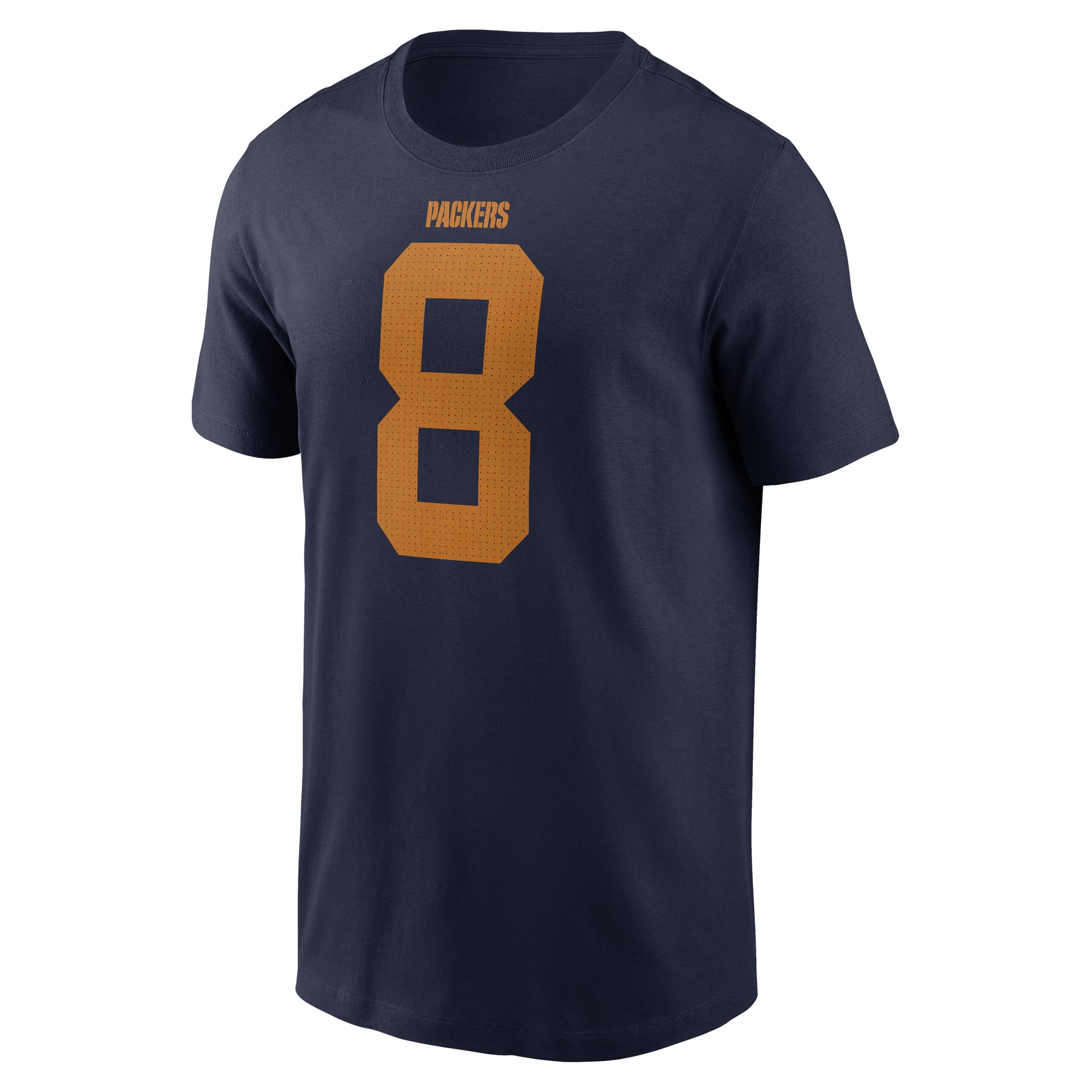 Men's Nike Josh Jacobs Navy Green Bay Packers Name & Number T-Shirt
