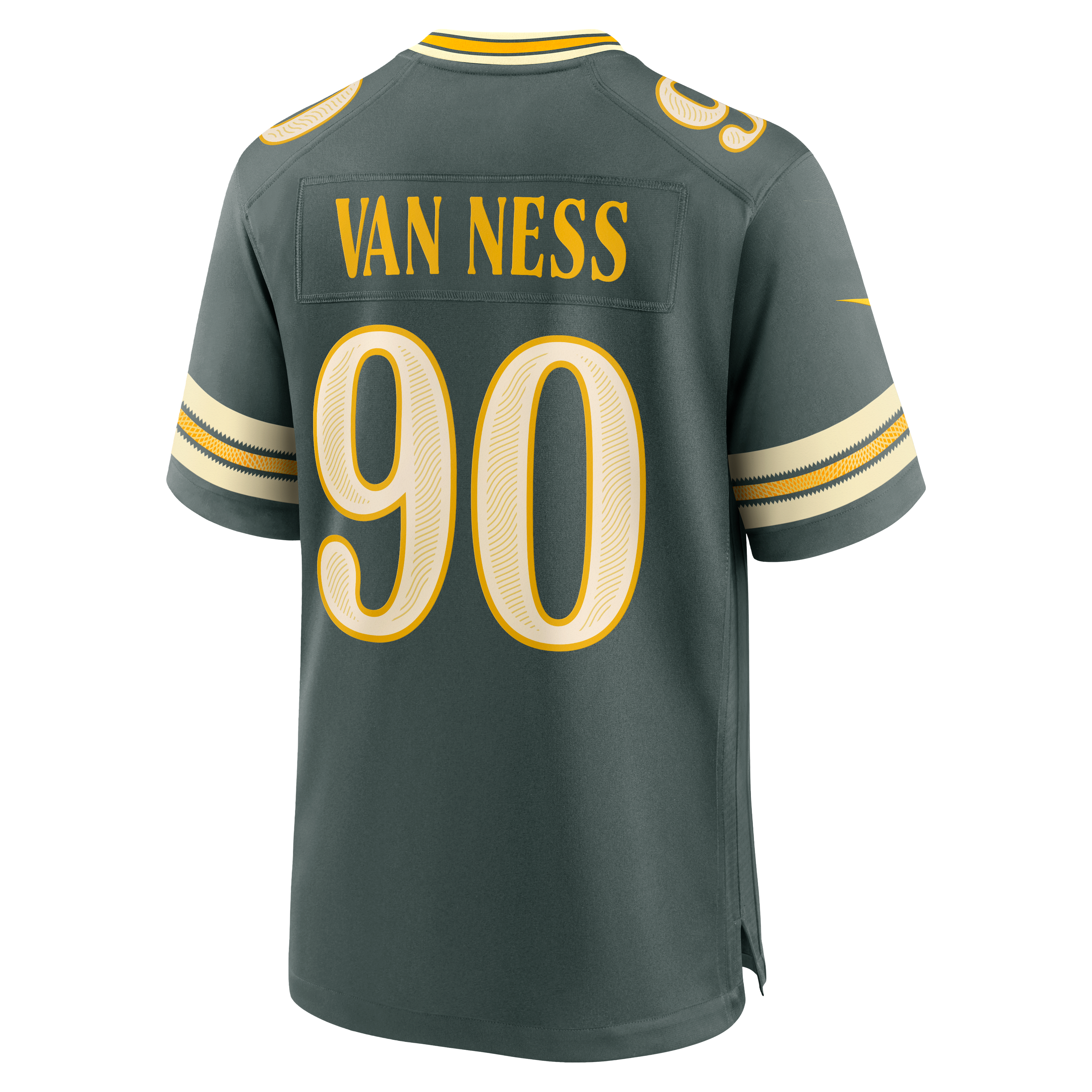 Men's Nike Lukas Van Ness Green Bay Packers 2026 Rivalries Collection Game Jersey