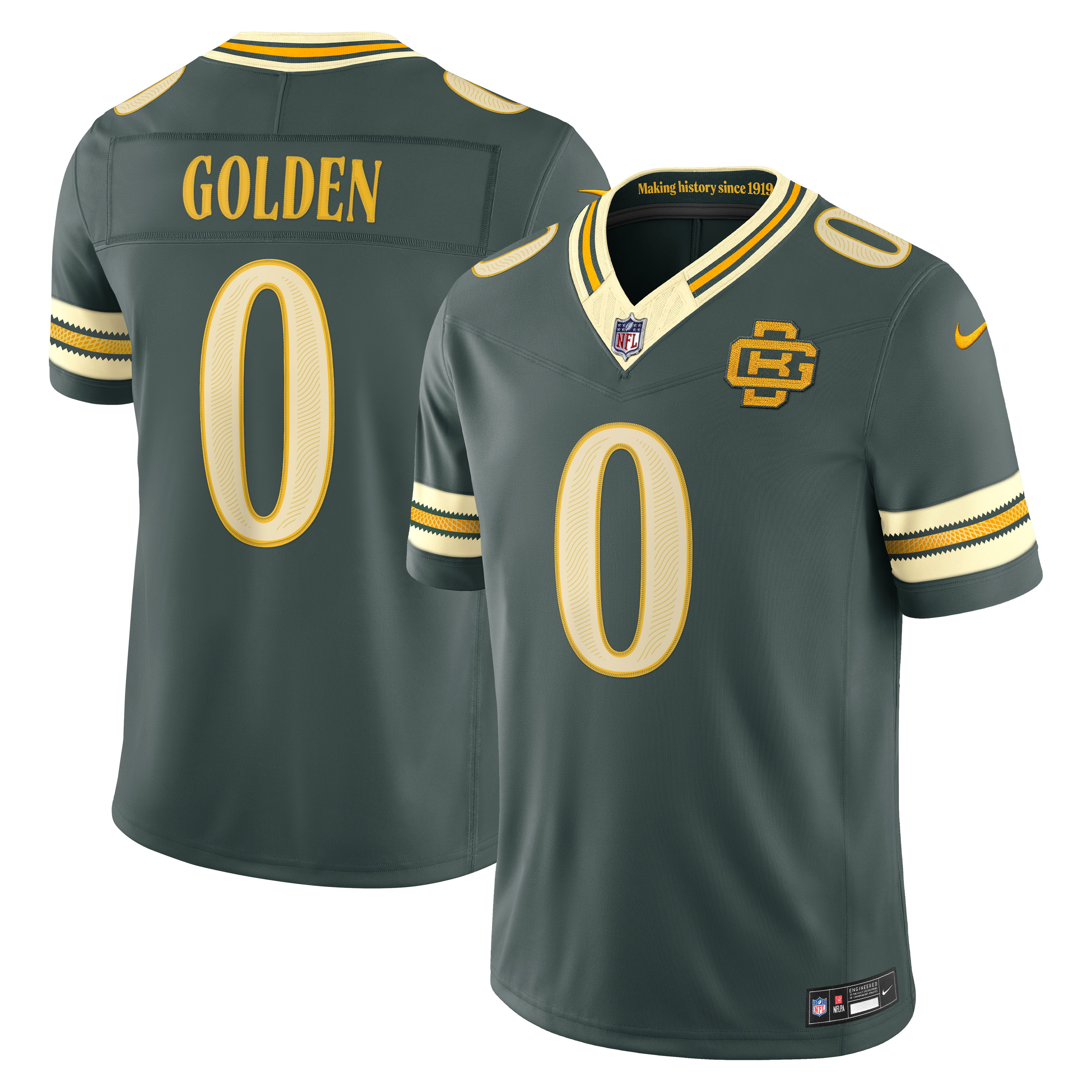 Men's Nike Matthew Golden Green Bay Packers 2026 Rivalries Collection Stitched Limited Jersey